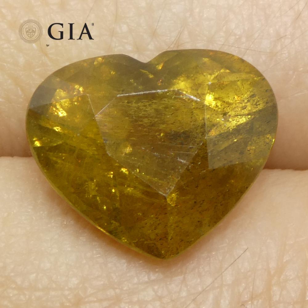 9.64ct Heart Brown-Yellow to Pinkish Brown Sapphire GIA Certified East Africa Un For Sale 8
