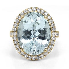 9.64ct Intense Greenish Blue Paraiba Tourmaline Ring 18K Gold GIA Cert