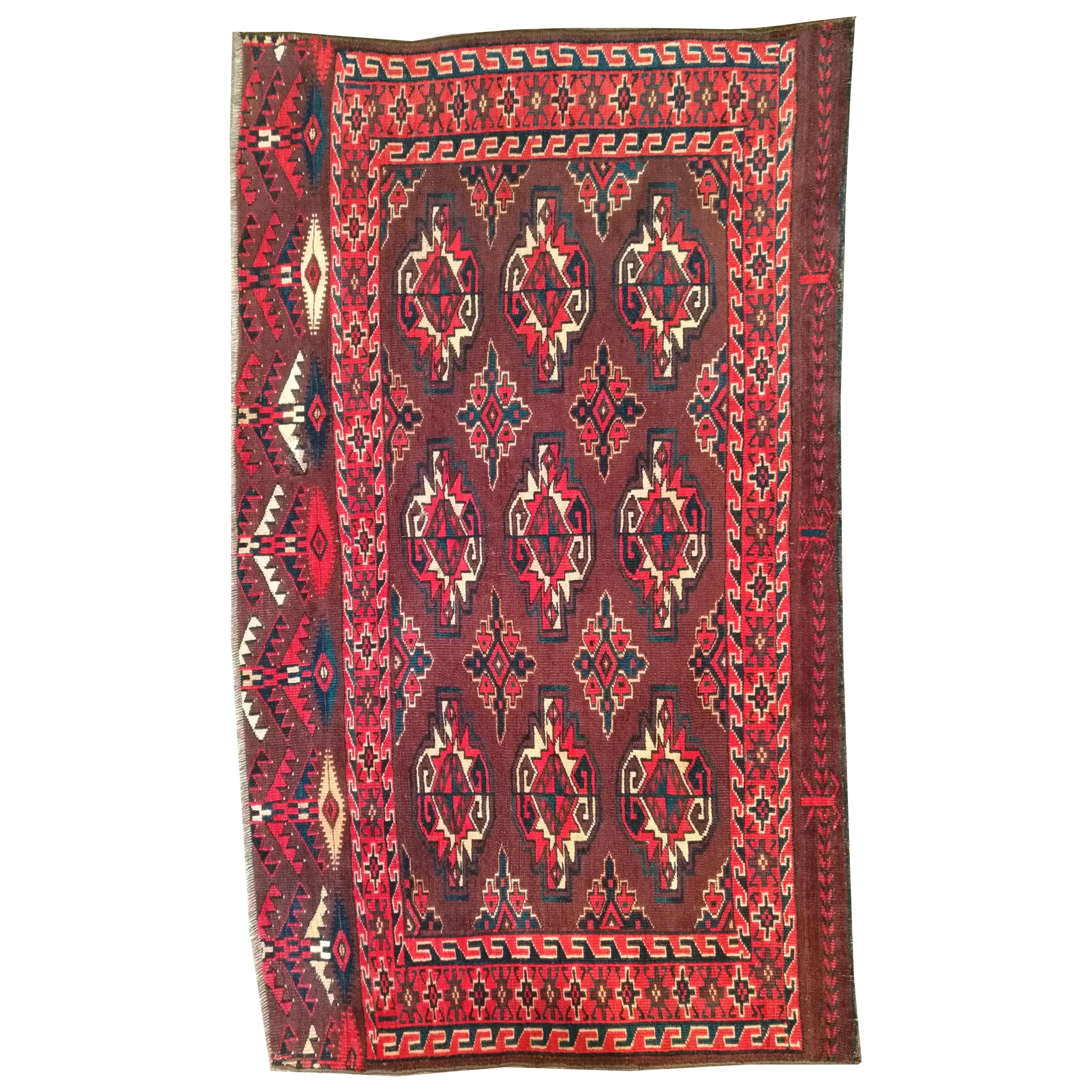 965 - Ancient Teke Rug 'Turkmenistan' For Sale