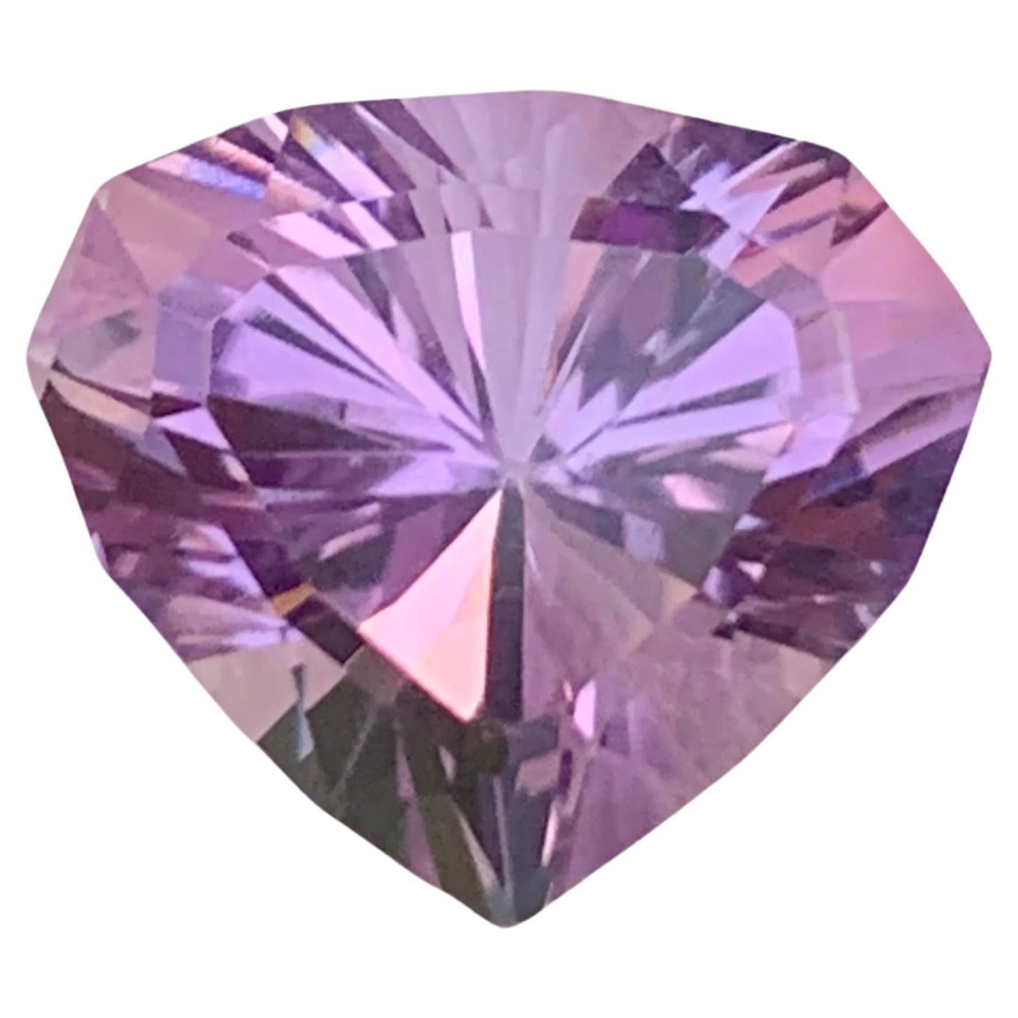 9.65 Carat Natural Loose Amethyst Trillion Shape Gem For Necklace