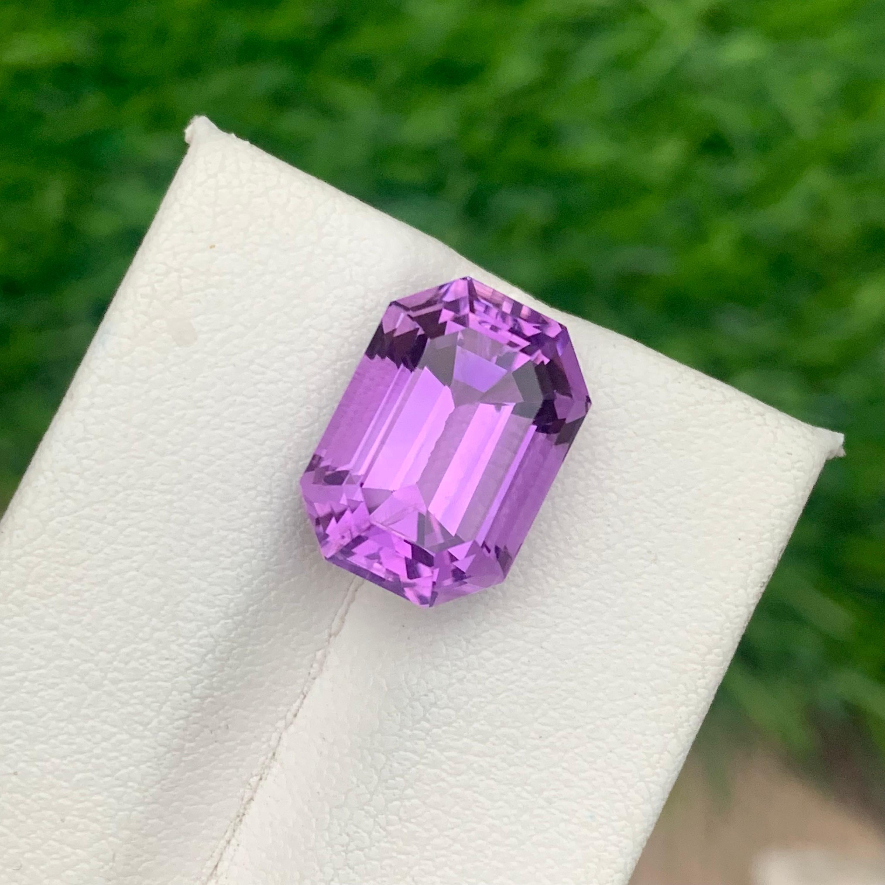 9.65 Carat Natural Loose Purple Amethyst Ring Gemstone from Brazil Mine For Sale 1