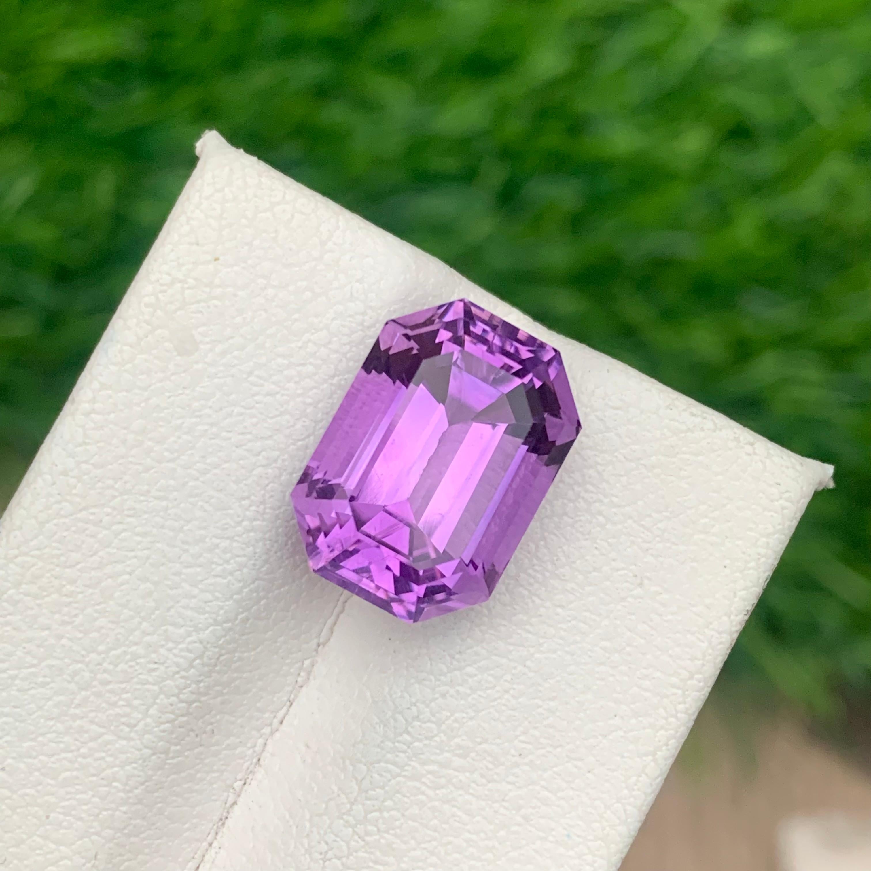 9.65 Carat Natural Loose Purple Amethyst Ring Gemstone from Brazil Mine For Sale 3
