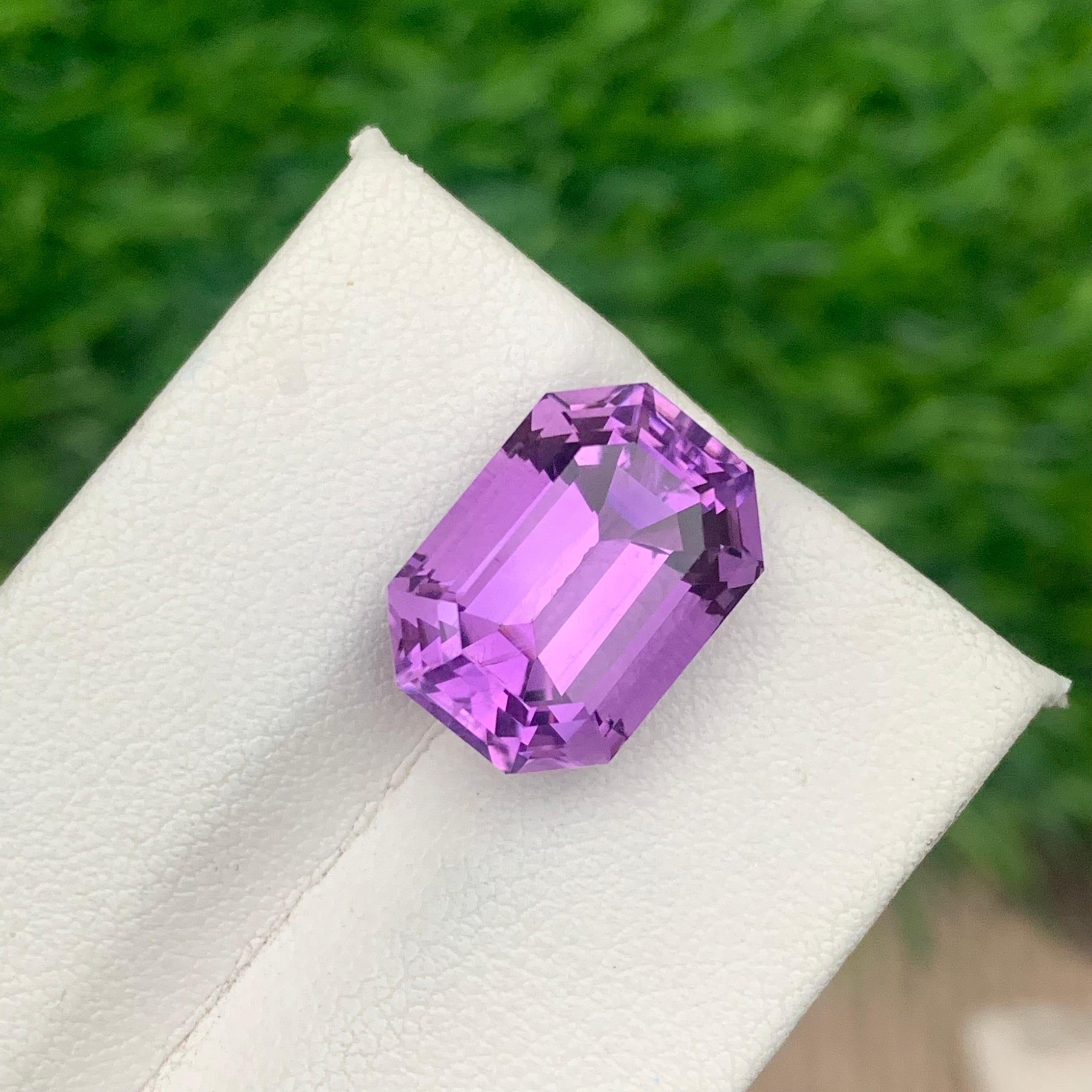 9.65 Carat Natural Loose Purple Amethyst Ring Gemstone from Brazil Mine For Sale 4