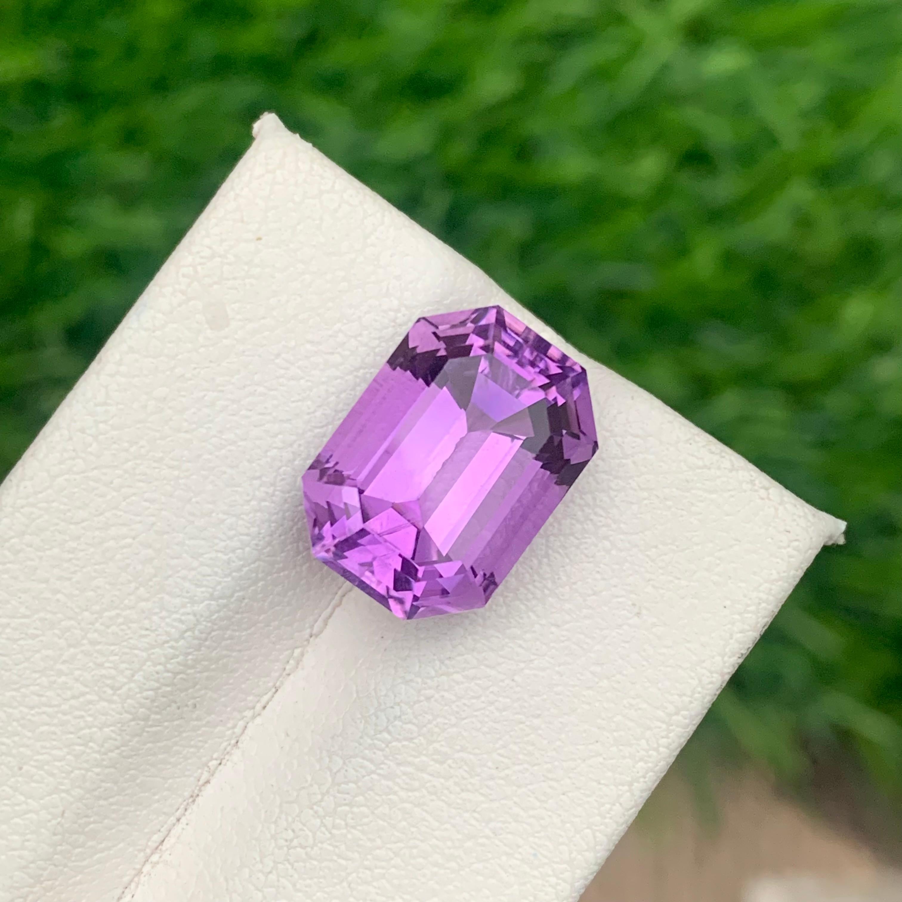 9.65 Carat Natural Loose Purple Amethyst Ring Gemstone from Brazil Mine For Sale 5