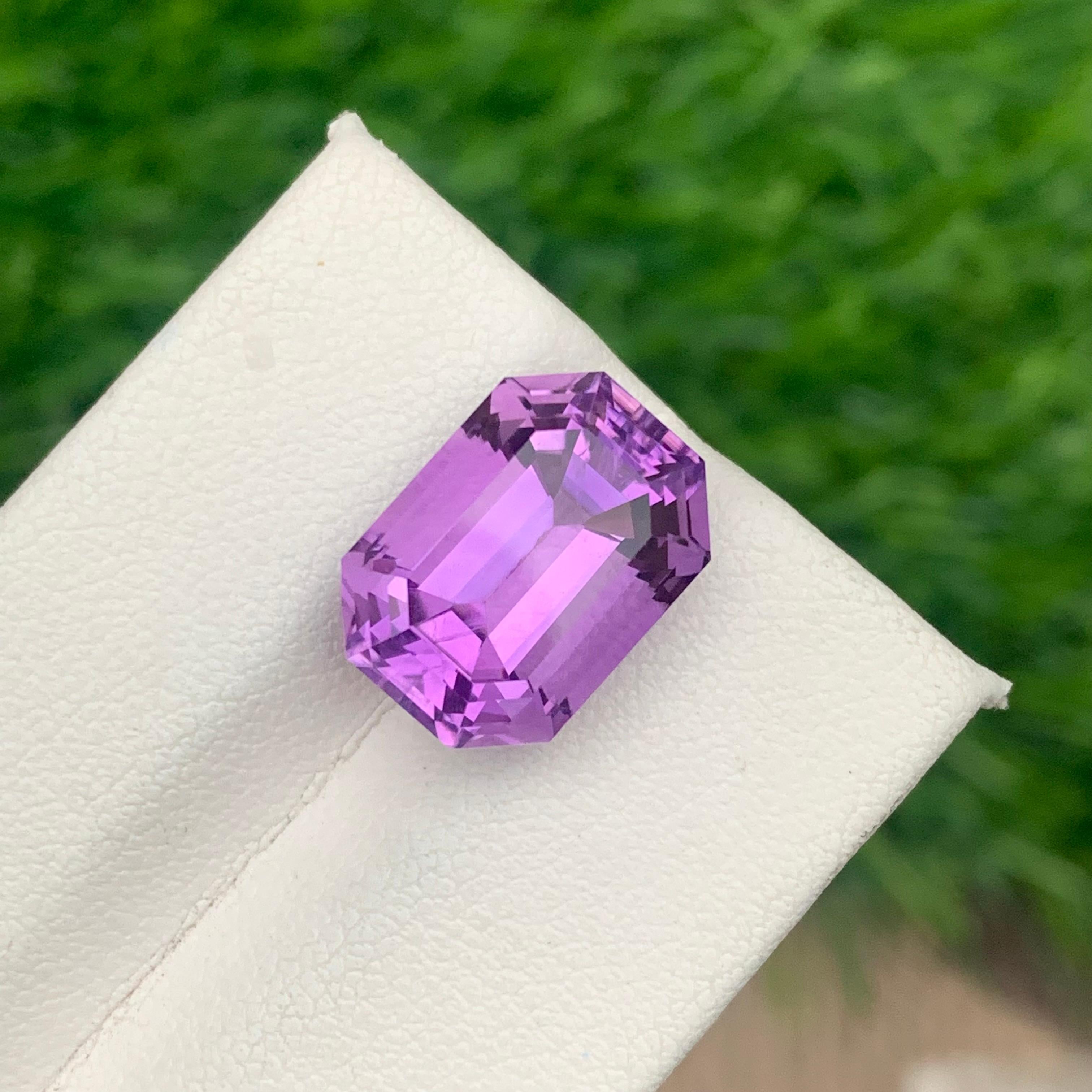 9.65 Carat Natural Loose Purple Amethyst Ring Gemstone from Brazil Mine For Sale 6
