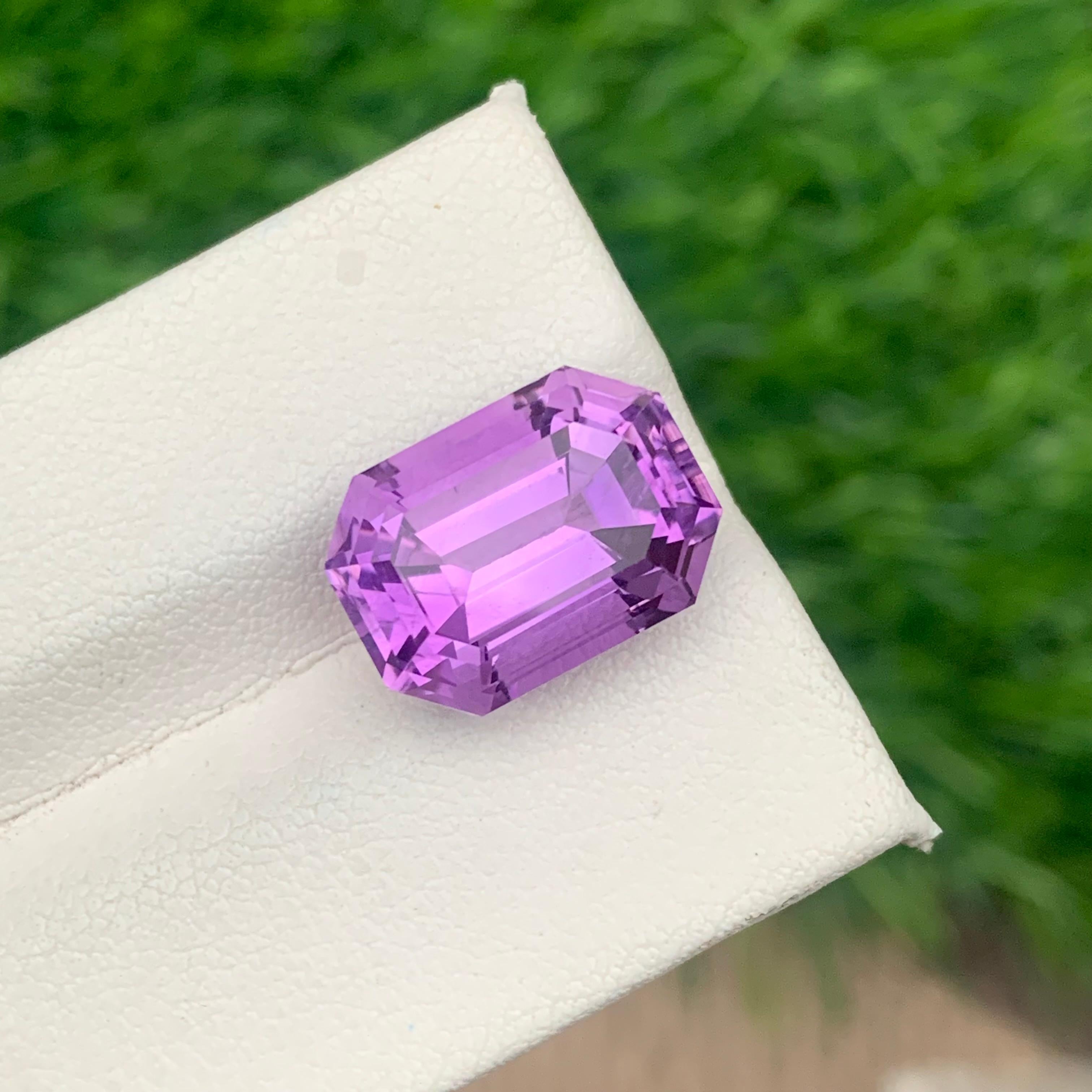 9.65 Carat Natural Loose Purple Amethyst Ring Gemstone from Brazil Mine For Sale 7