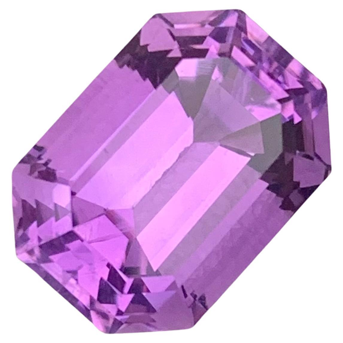 Bague en améthyste naturelle violette non sertie de 9,65 carats provenant d'une mine du Brésil