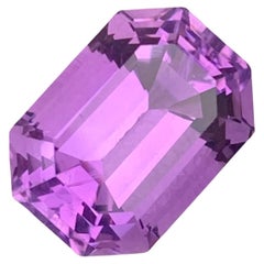 Bague en améthyste naturelle violette non sertie de 9,65 carats provenant d'une mine du Brésil