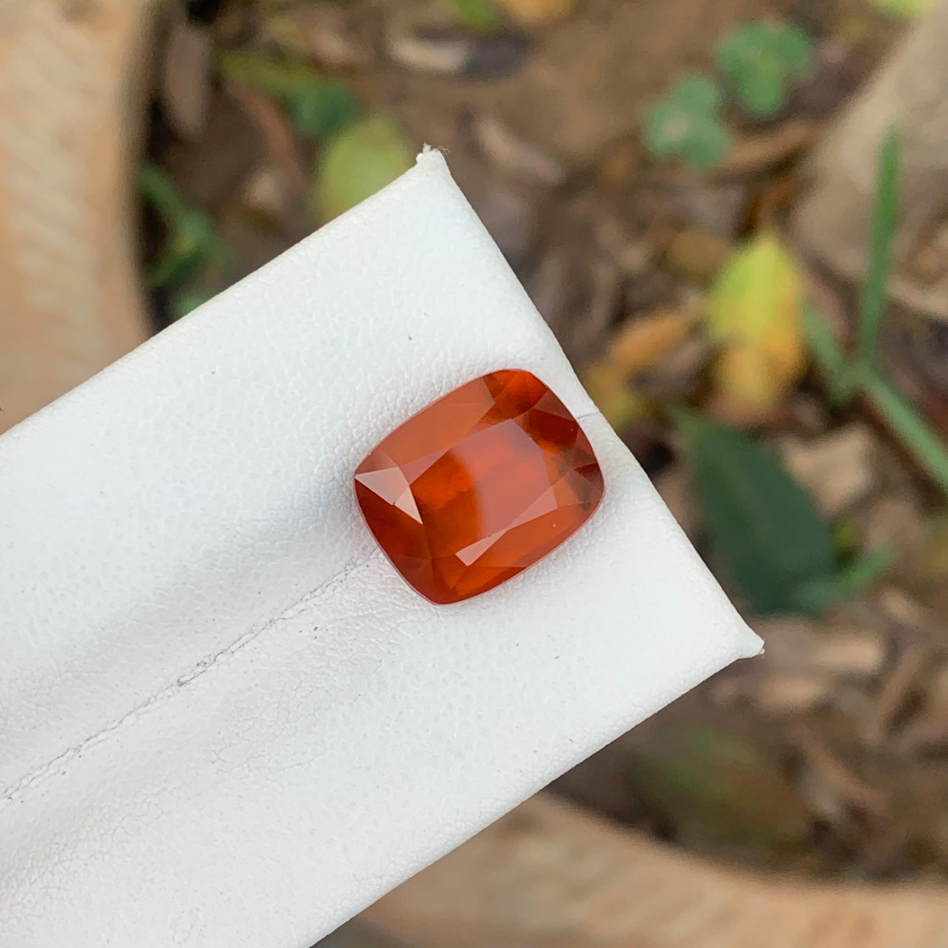 9.65 Carat Natural Loose Smoky Hessonite Garnet Ring Gemstone From Africa For Sale 6