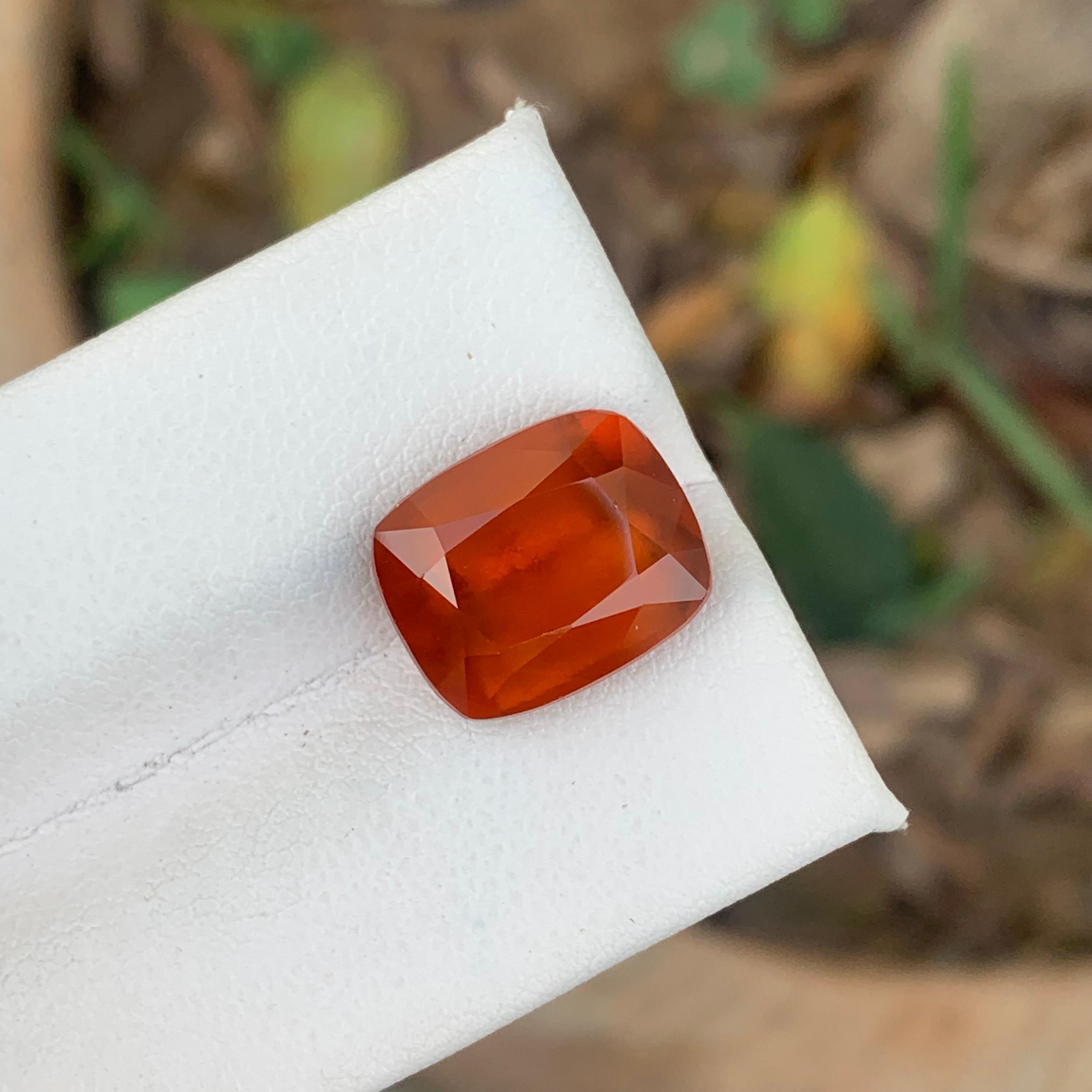 9.65 Carat Natural Loose Smoky Hessonite Garnet Ring Gemstone From Africa For Sale 7