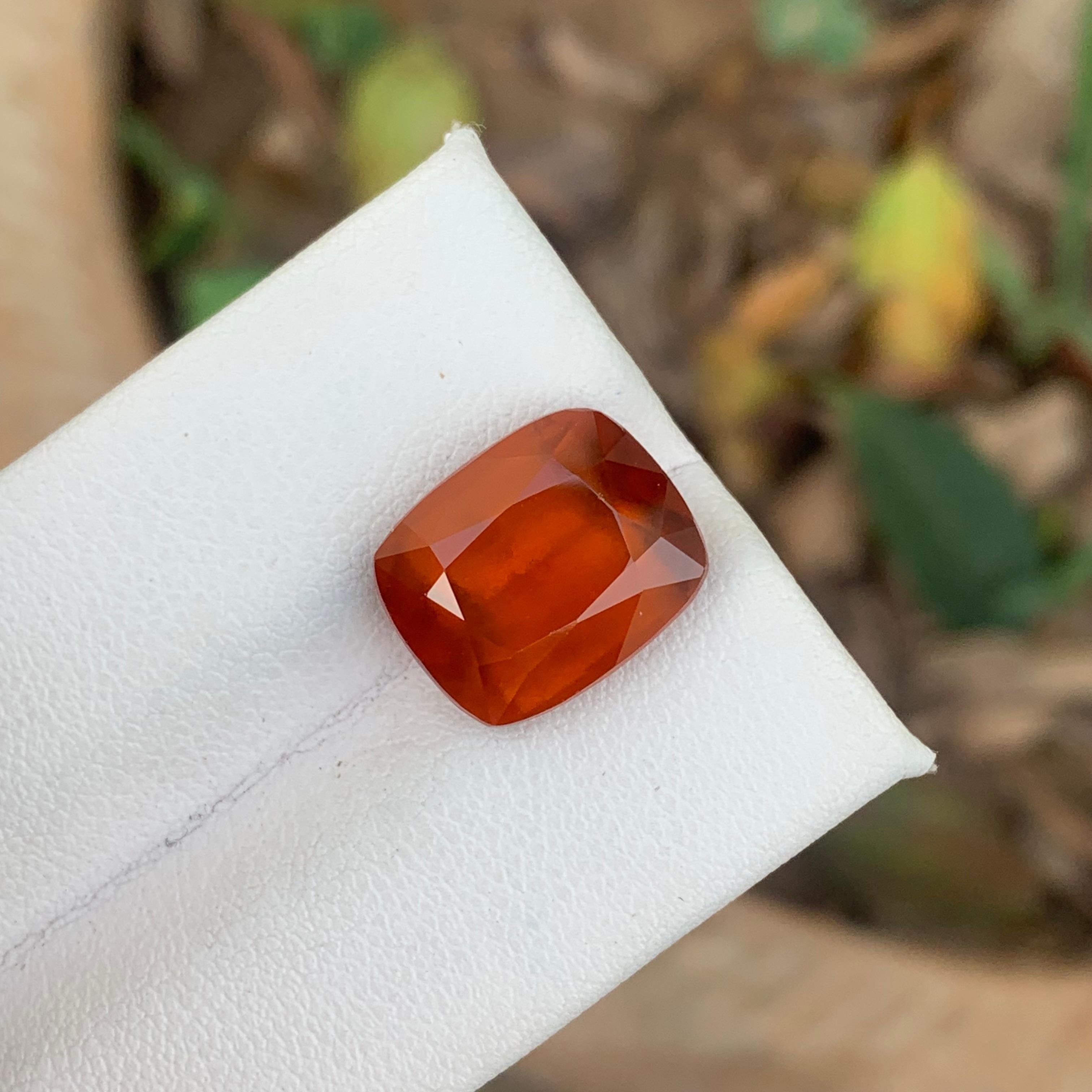 Aesthetic Movement 9.65 Carat Natural Loose Smoky Hessonite Garnet Ring Gemstone From Africa For Sale