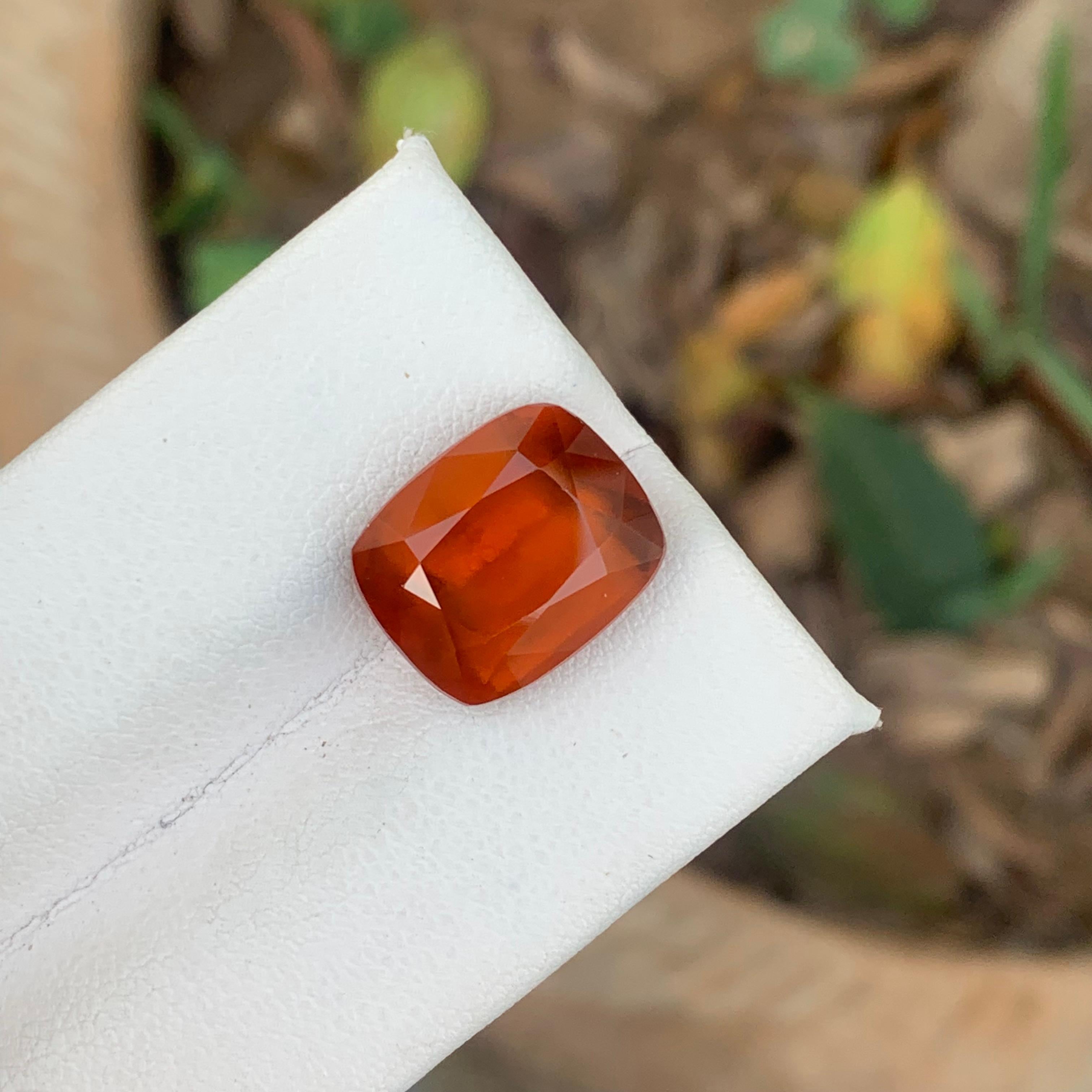 9.65 Carat Natural Loose Smoky Hessonite Garnet Ring Gemstone From Africa For Sale 2