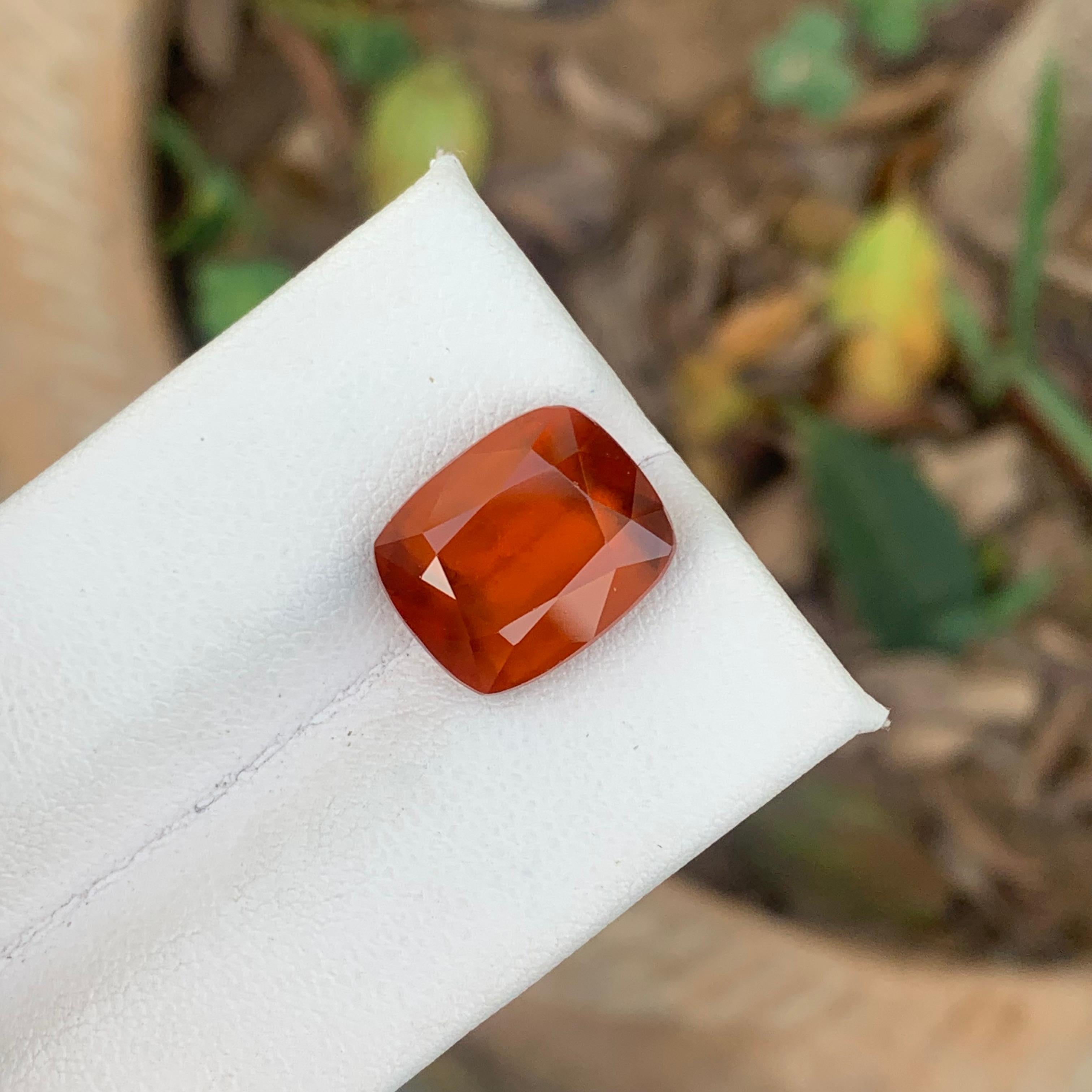 9.65 Carat Natural Loose Smoky Hessonite Garnet Ring Gemstone From Africa For Sale 3