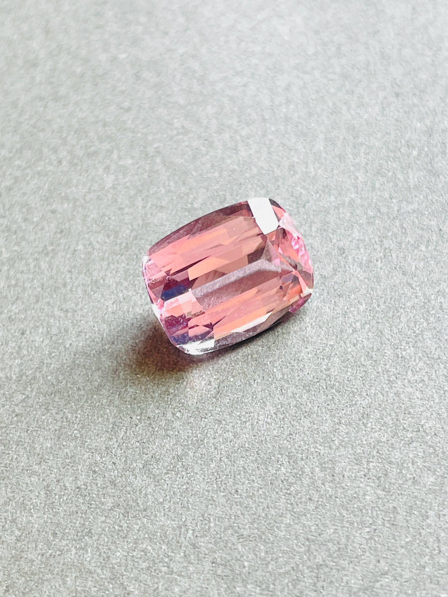 Arts and Crafts GIA 9.65 Carats Rare Natural Imperial Topaz pink color of Brazil For Sale