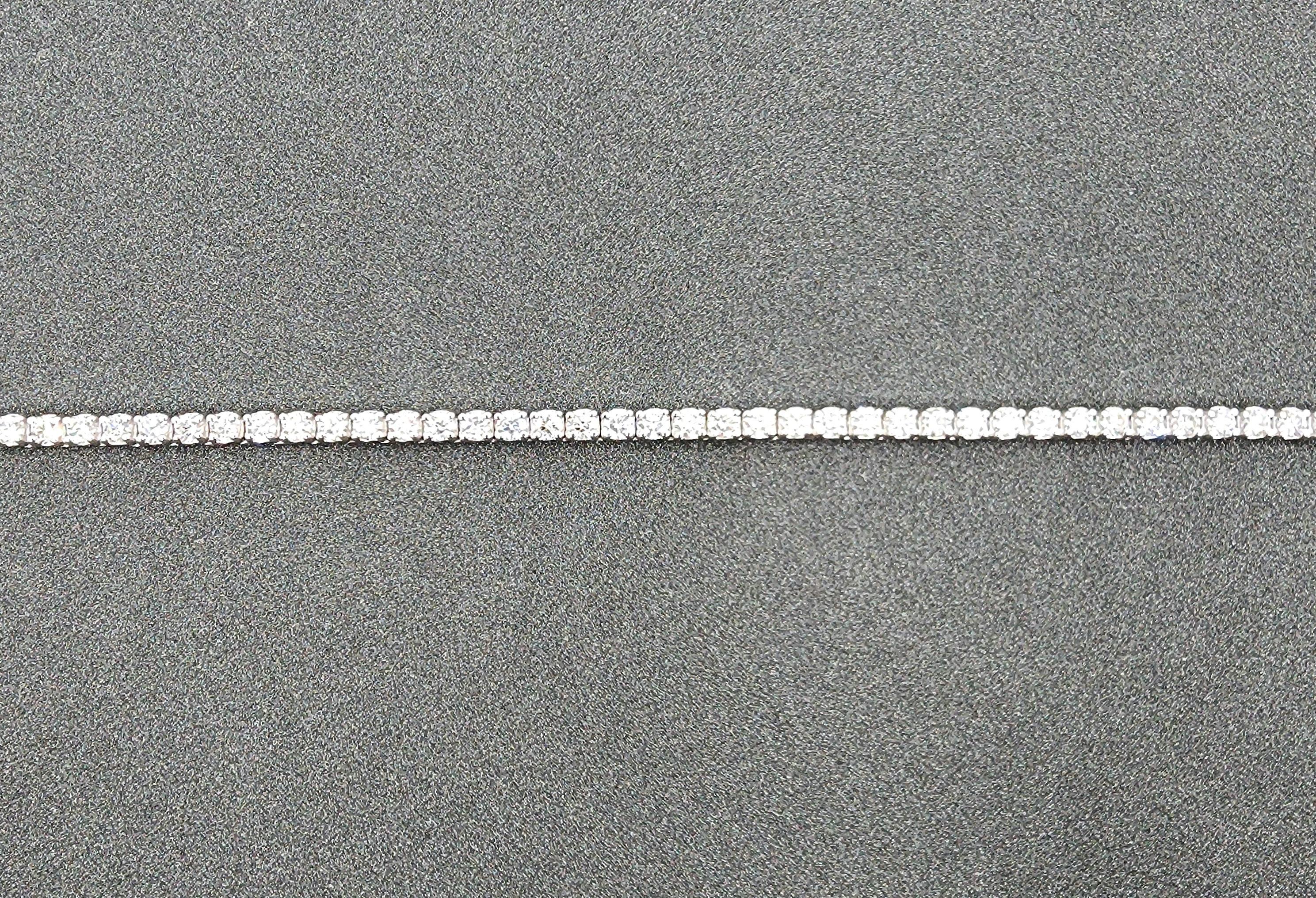 Collar de tenis con diamantes de 9.65 quilates en venta 1