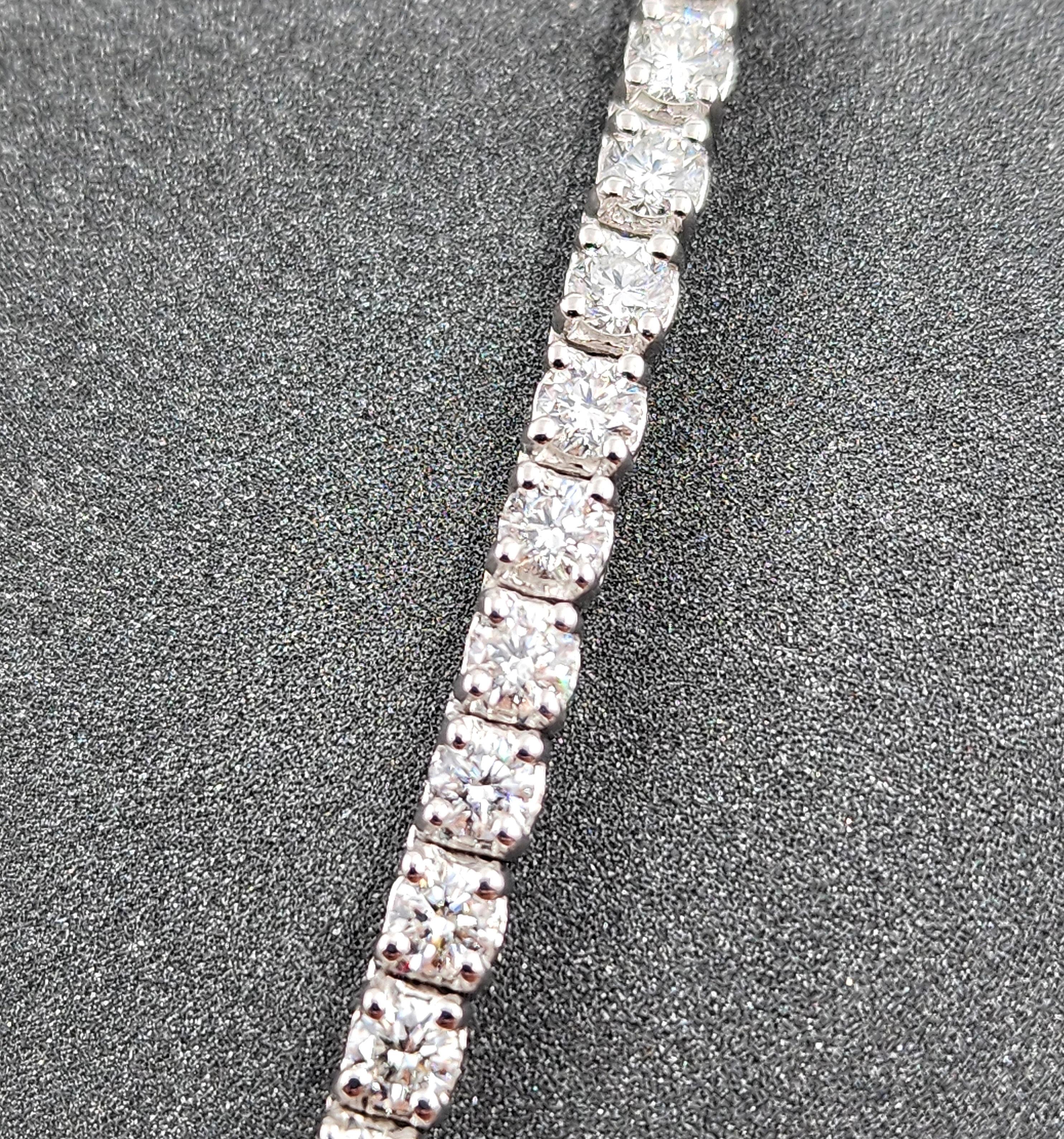 Collar de tenis con diamantes de 9.65 quilates en venta 2