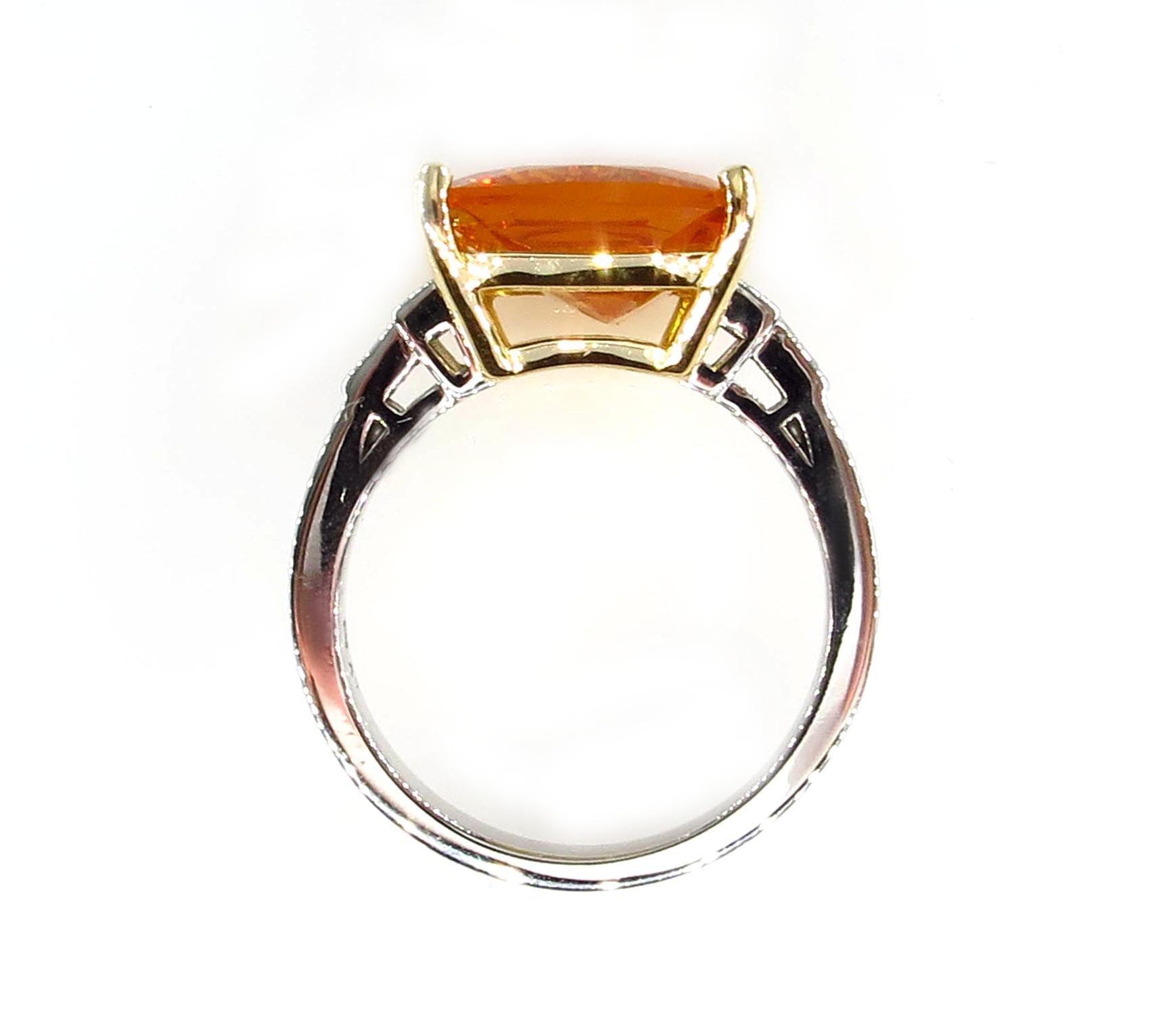orange gemstone ring