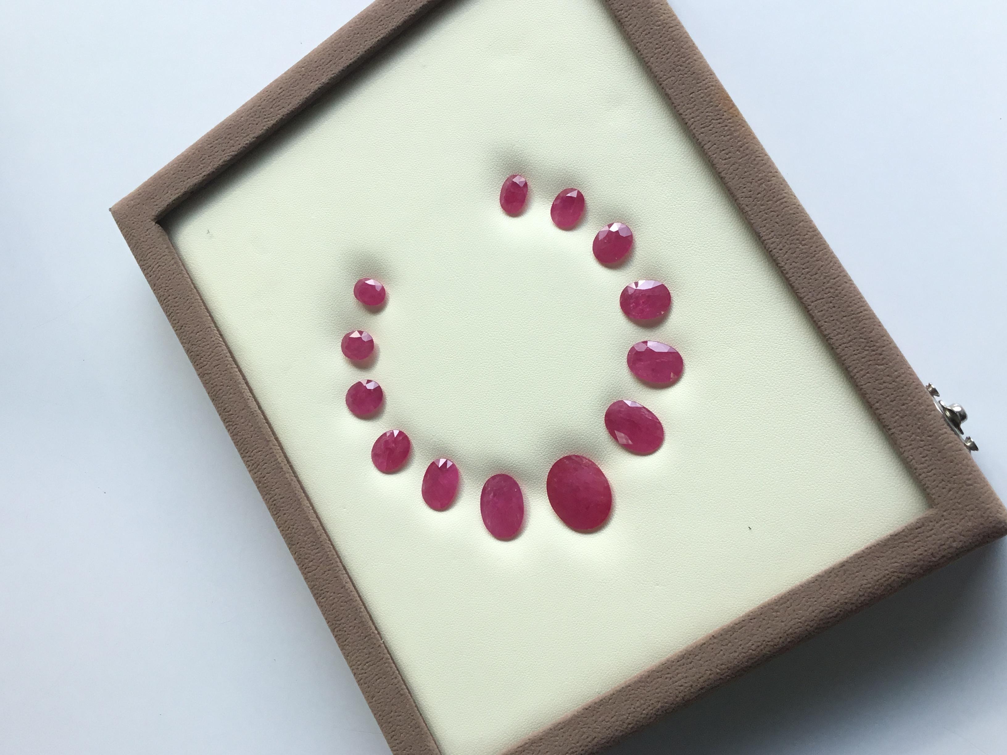 96.75 Carats Ruby Mozambique Oval Faceted Cut stone Layout Heated Natural Gem For Sale 1