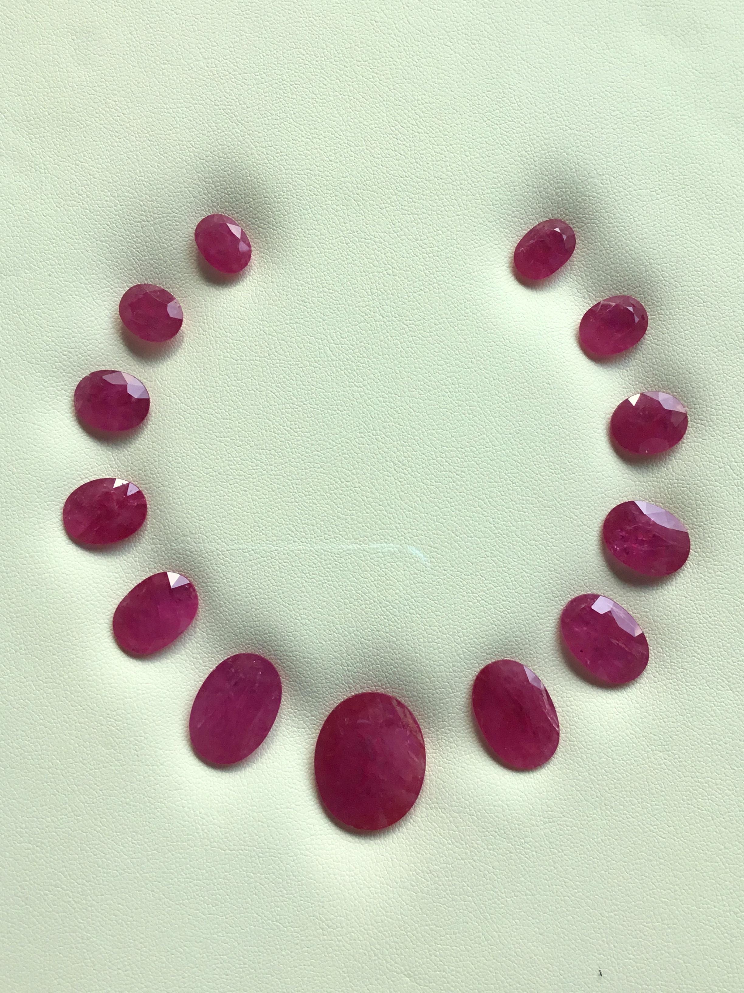 96.75 Carats Ruby Mozambique Oval Faceted Cut stone Layout Heated Natural Gem For Sale 2