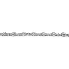 9.67ctt Oval Diamond with Round Diamond Bracelet 18k White Gold