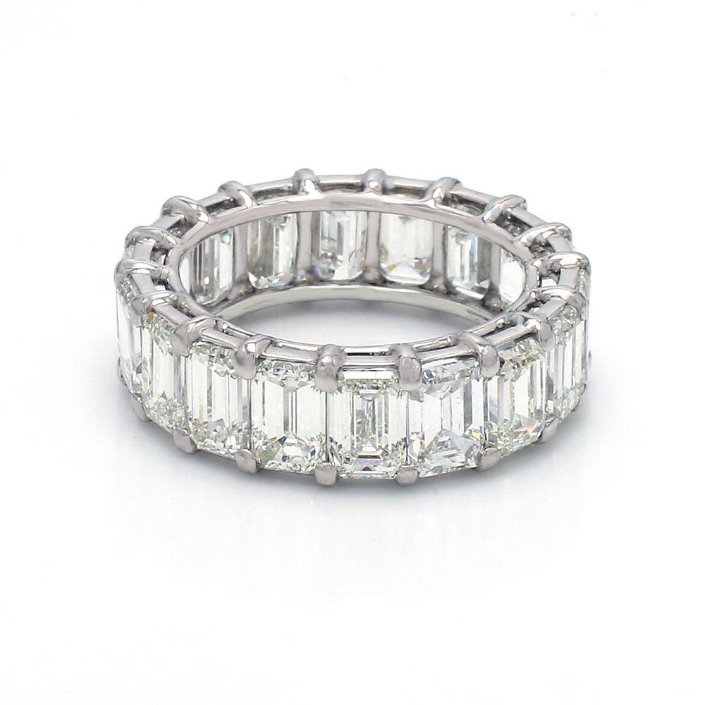 9.68 Emerald Cut Diamond Eternity Band For Sale 1