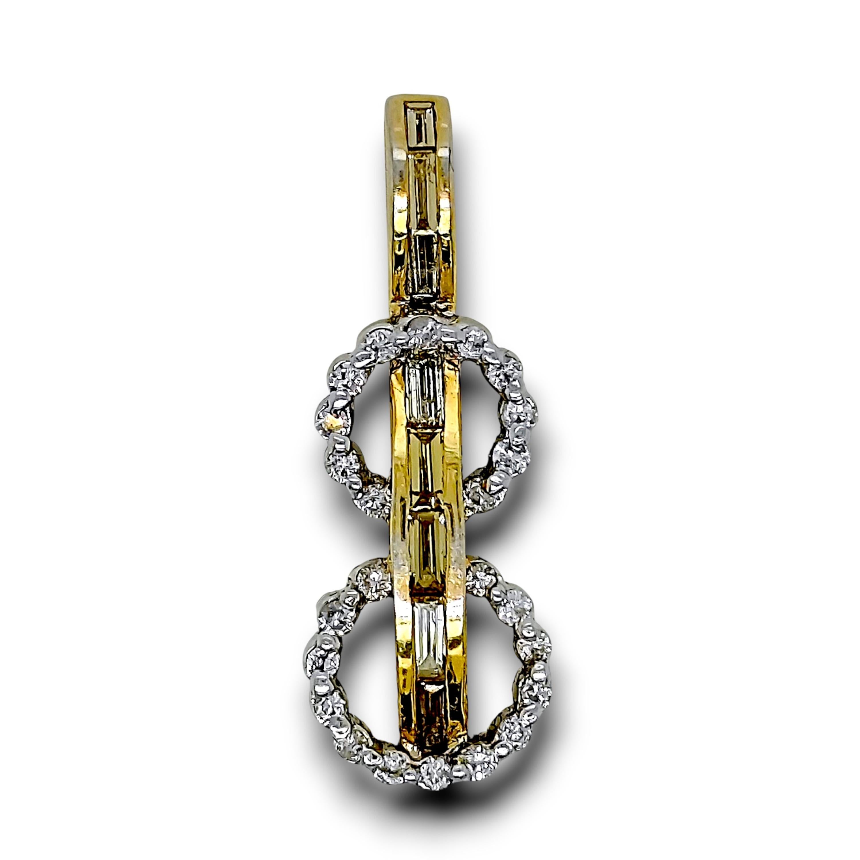 96,87 Karat  Diamant-Gelbgold-Anhänger im Zustand „Neu“ im Angebot in New York, NY
