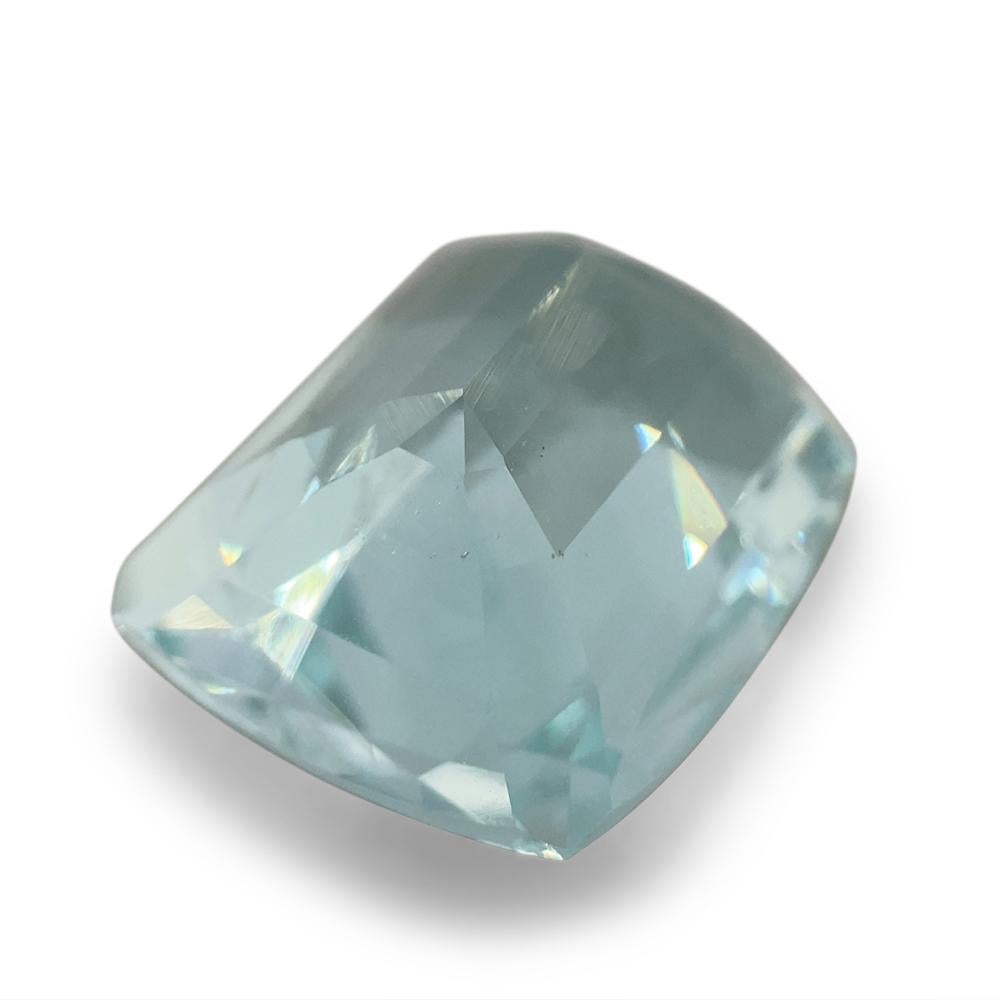 Women's or Men's 9.6ct Cushion Aquamarine For Sale