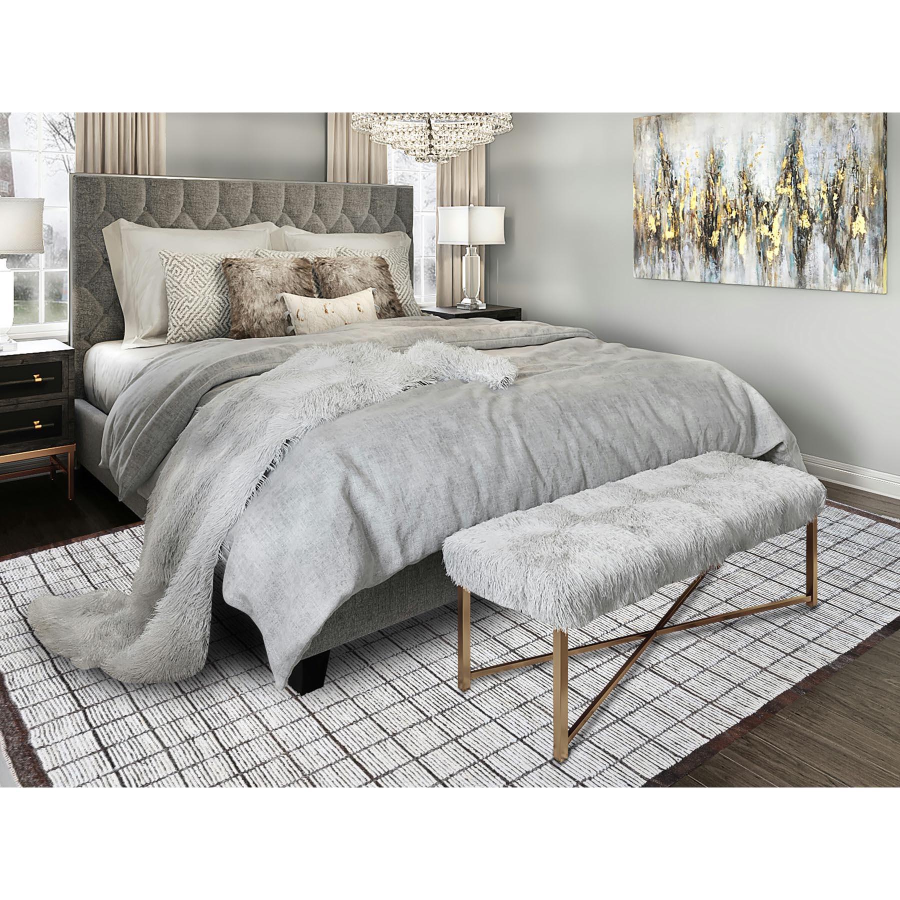 Daisy White, Moroccan Weave with Box Design, Textured Pile, Tone on Tone, Undyed Natural Wool, Hand Knotted, Oriental Rug
Primary materials: Wool
Latex: No Pile 
height: 0.25 Inches
Style: Traditional
Primary color: Ivory
Secondary colors: