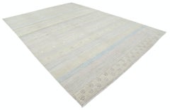 9.6x13.6 ft Hand Knotted Turkish Area Rug for Living Room. 100% Wool Carpet