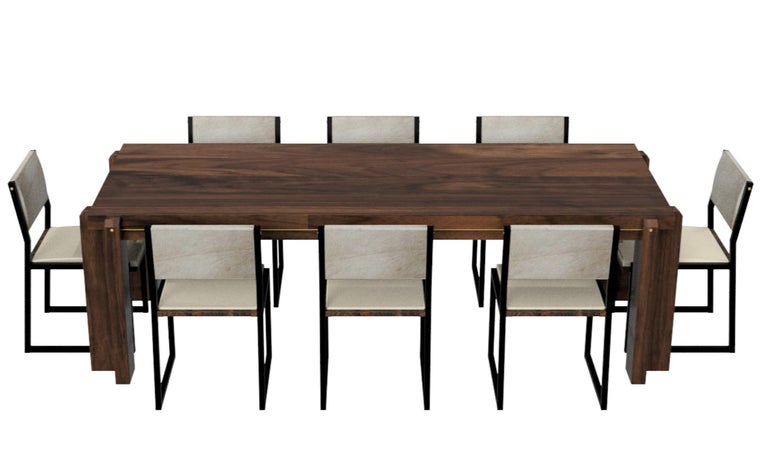 96x42 Castelgar Walnut 6 Shaker Chair 2 Armchair Liveedge Bench