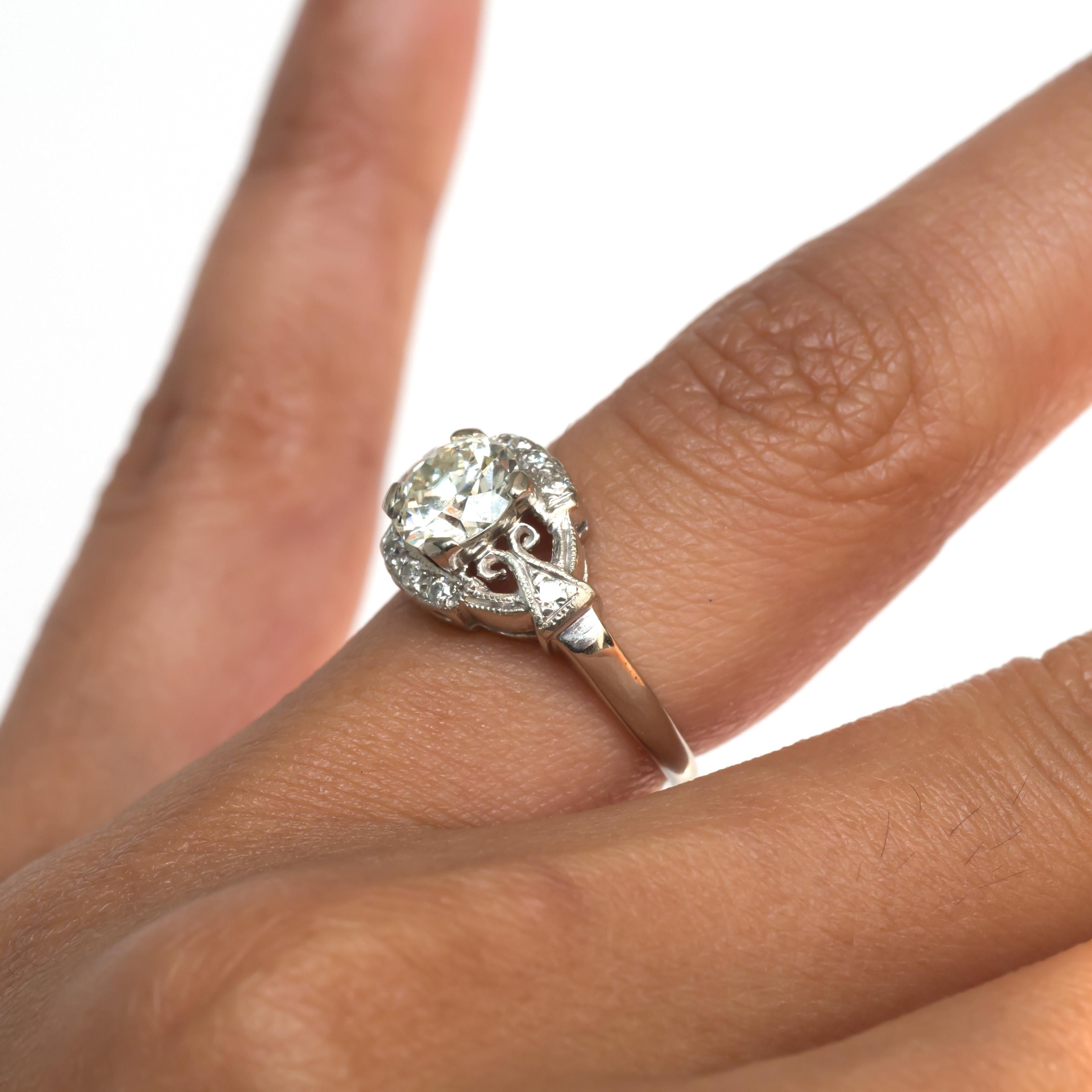 .97 Carat Diamond Platinum Engagement Ring For Sale 1