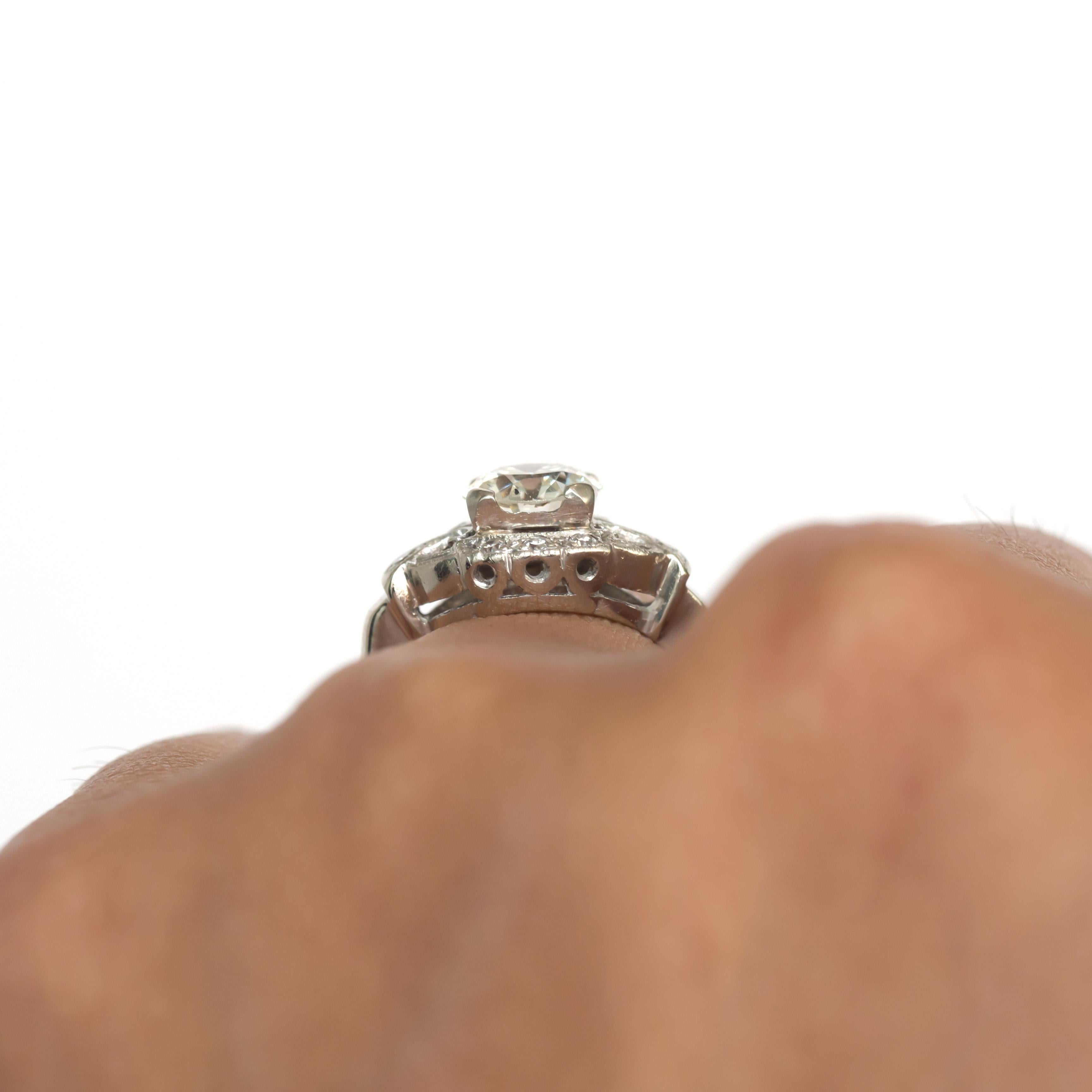 Bague de fiançailles en platine avec diamants de 0,97 carat en vente 4