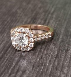 .97 Carat Radiant Diamond in Halo Ring