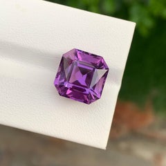 9.70 Carat Natural Loose Amethyst Square Shape Gem February Birthstone