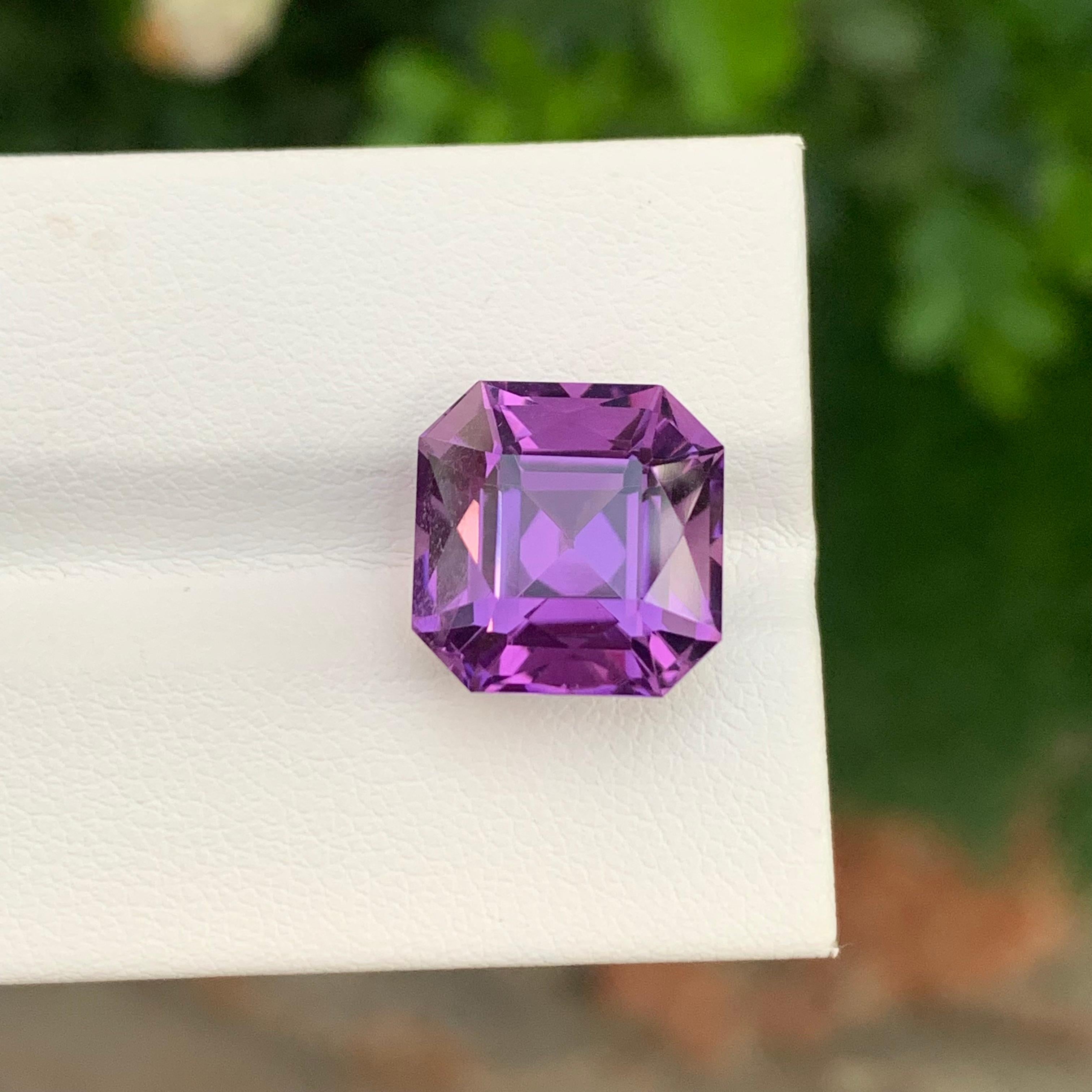 9,70 Karat Natürlicher loser Amethyst Quadratische Form Edelstein Februar Geburtsstein im Zustand „Neu“ im Angebot in Peshawar, PK