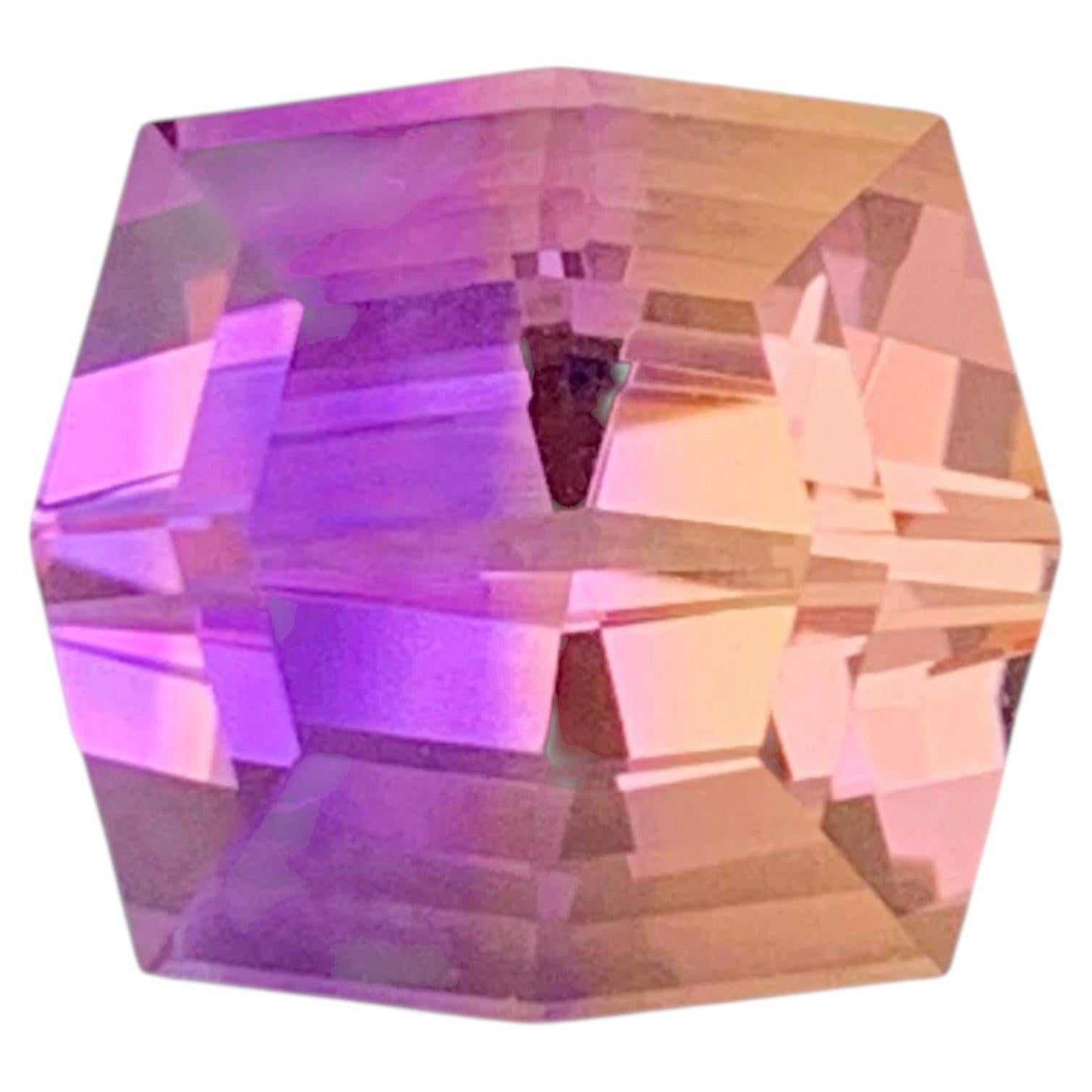 9.70 Carat Nature Loose Bi Color Ametrine Stone Fancy Cut Brazilian Gemstone