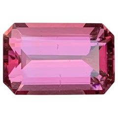 9,70 Karat Natürlicher Loser Maroon Pink Turmalin Smaragd Form Edelstein