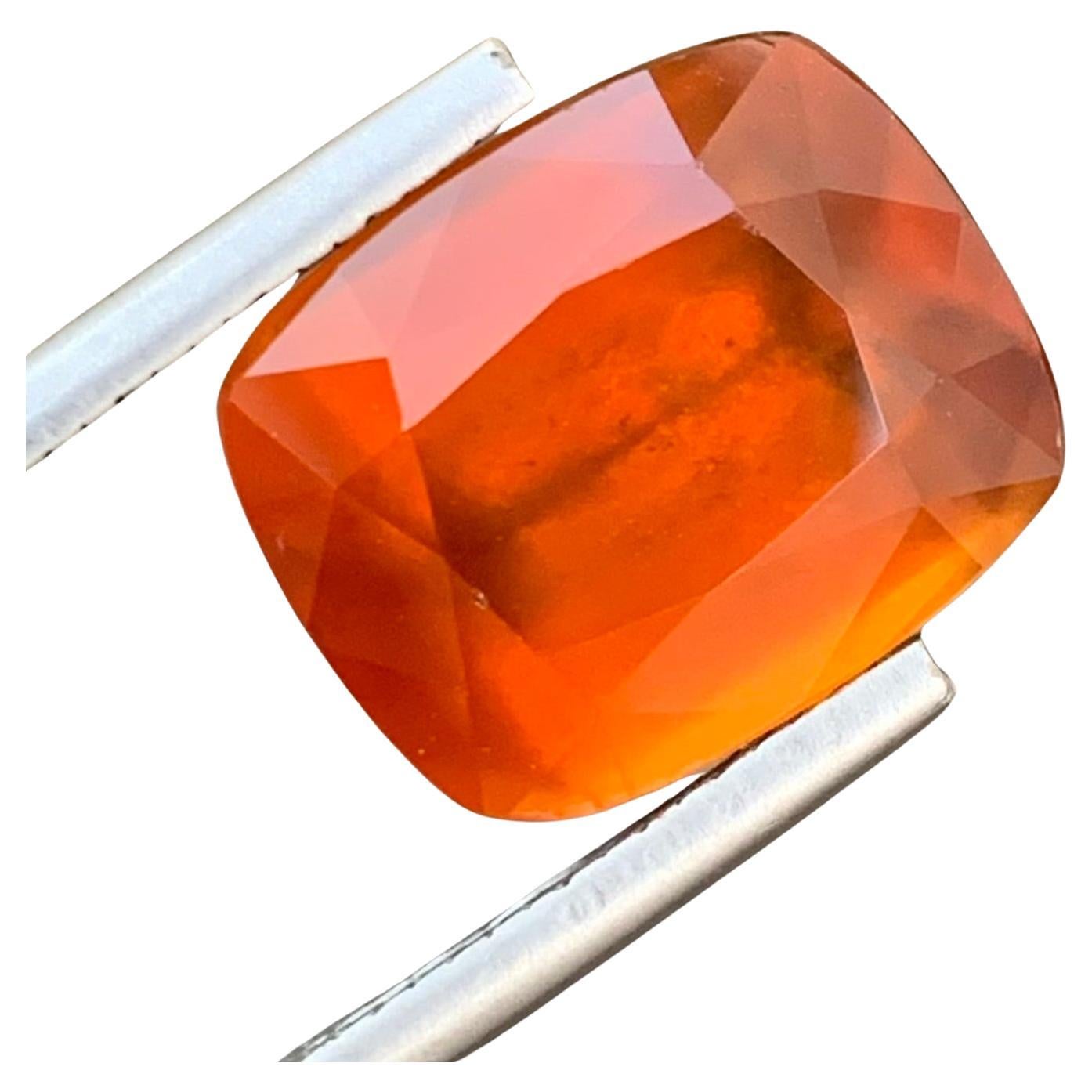 9.70 Carat Natural Loose Smoky Hessonite Garnet Cushion Shape Gem For Necklace  For Sale