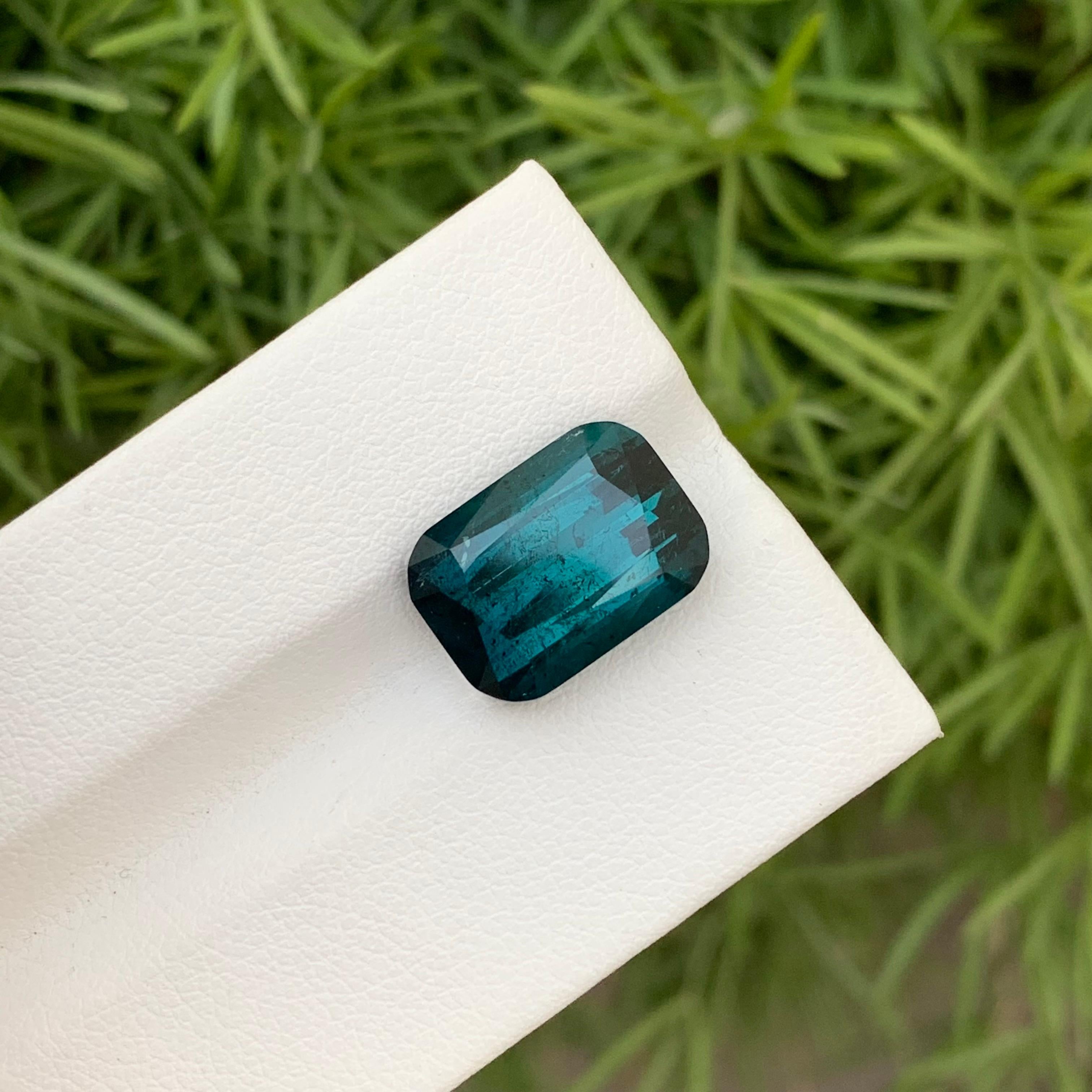 9.70 Carats Natural Loose Deep Indicolite Tourmaline Small Included Clarity  For Sale 4