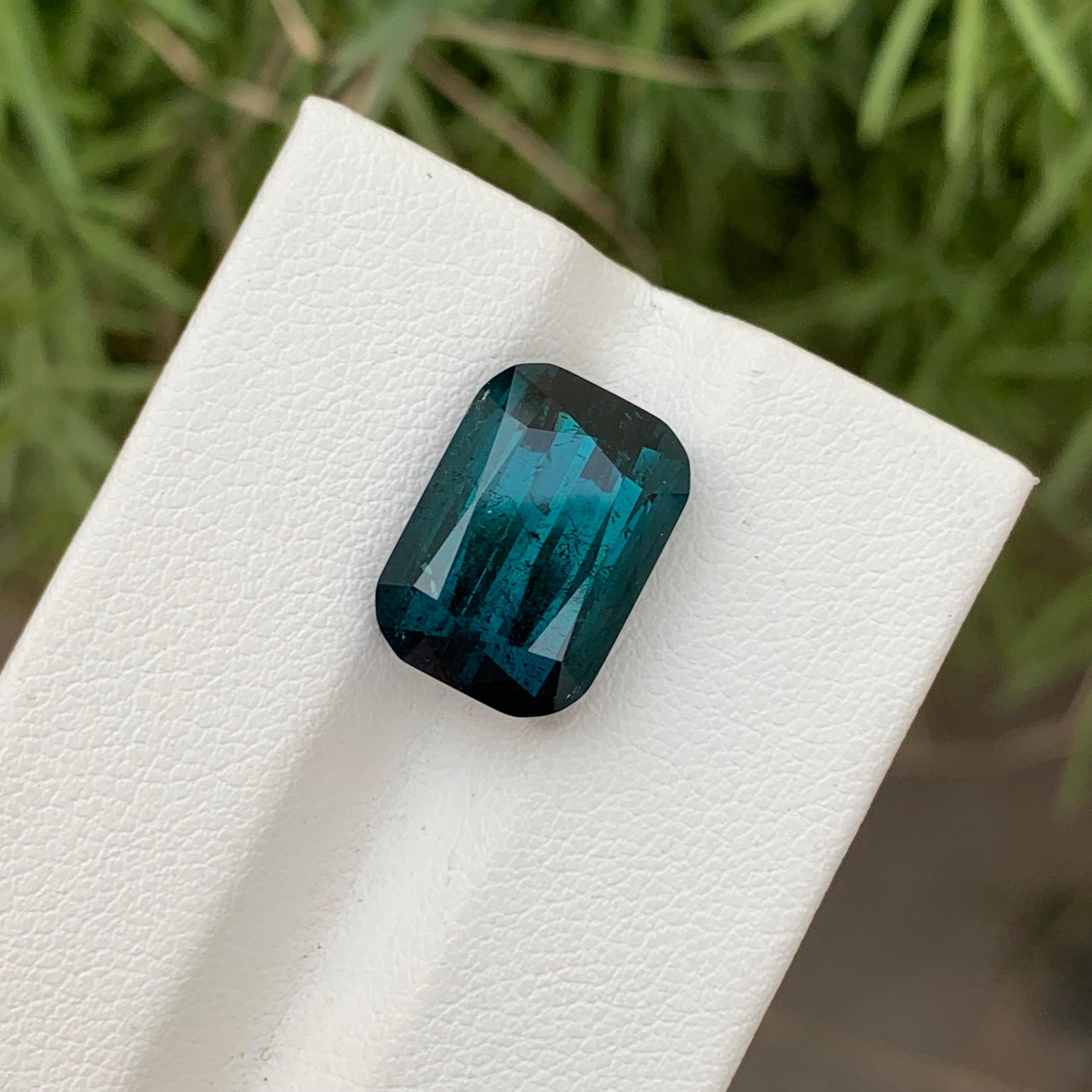 9.70 Carats Natural Loose Deep Indicolite Tourmaline Small Included Clarity  For Sale 6