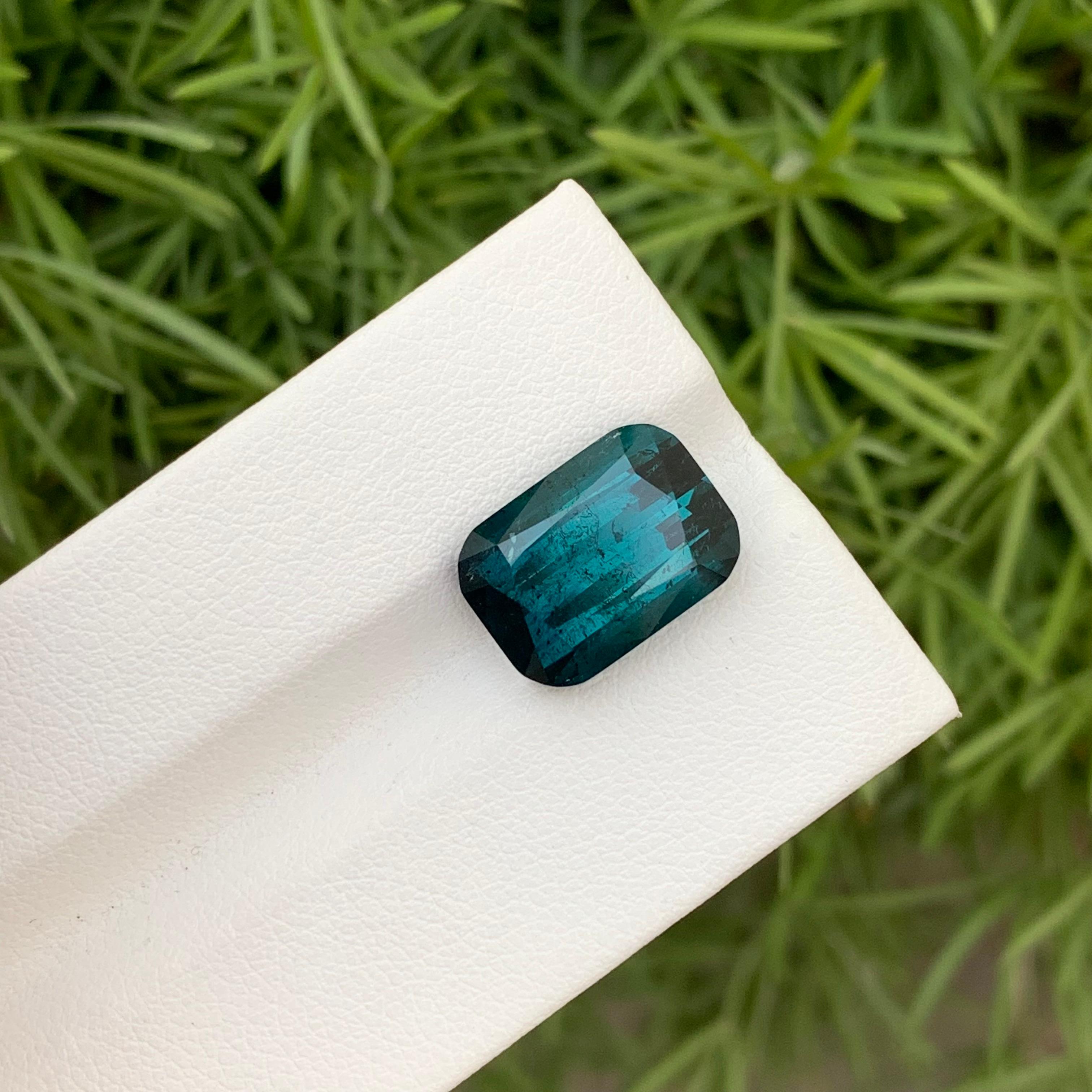 9.70 Carats Natural Loose Deep Indicolite Tourmaline Small Included Clarity  For Sale 7