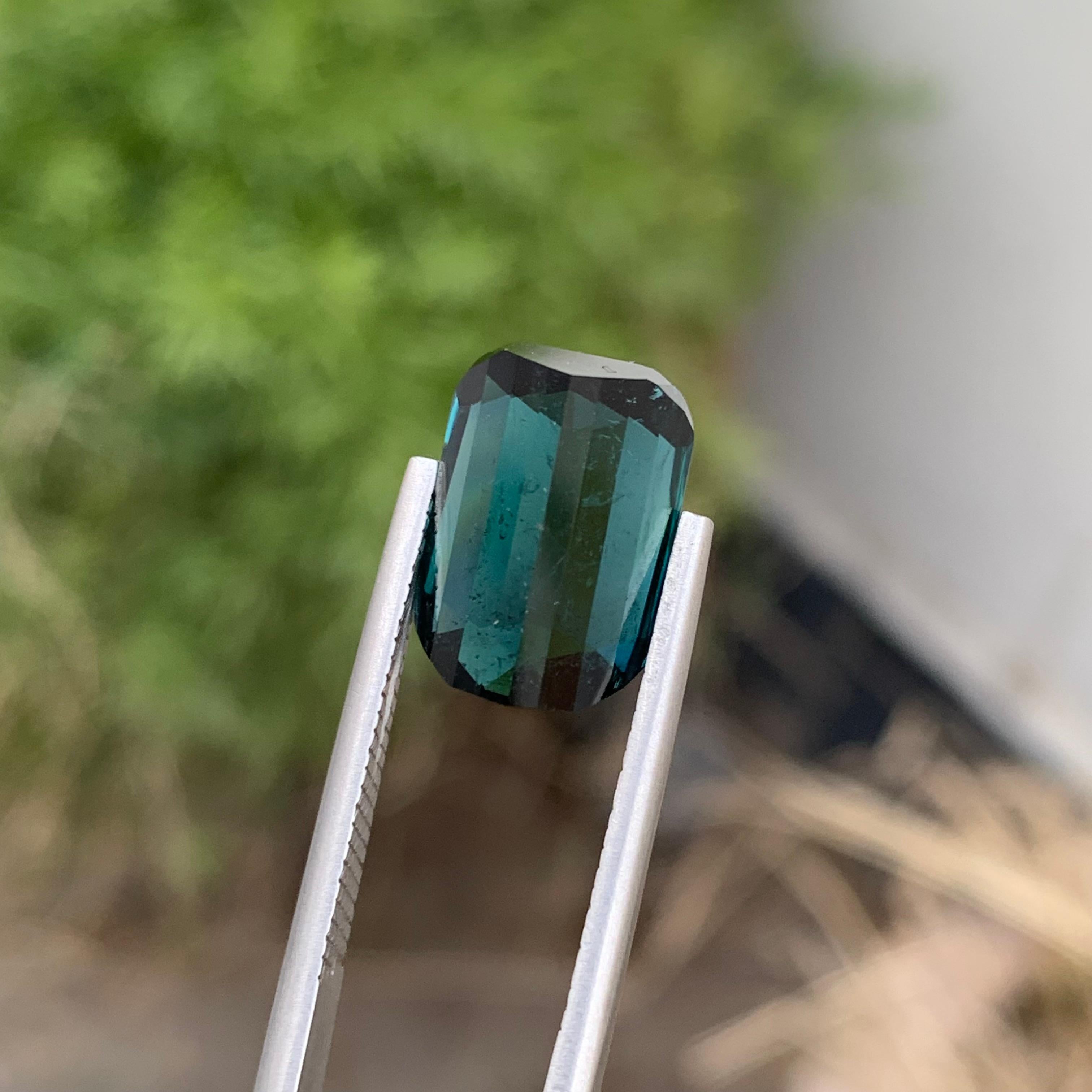 9.70 Carats Natural Loose Deep Indicolite Tourmaline Small Included Clarity  For Sale 1