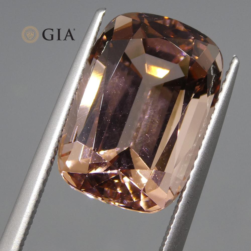 9.70ct Cushion Morganite GIA Certified For Sale 5