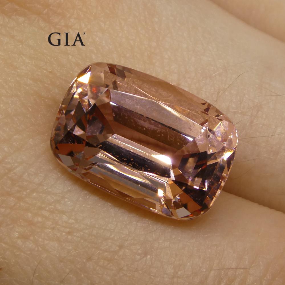 9.70ct Cushion Morganite GIA Certified For Sale 6
