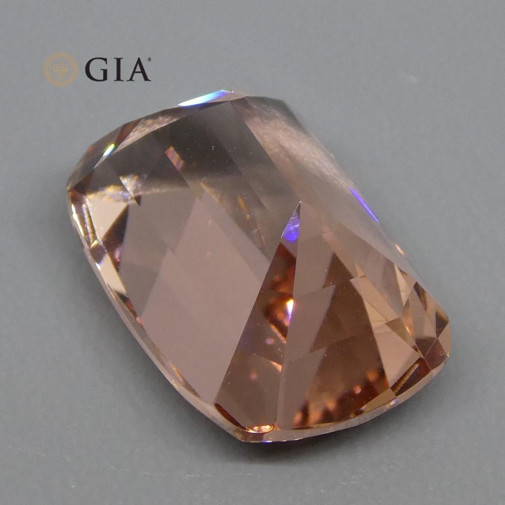9.70 Carat Cushion Morganite GIA Certified In New Condition For Sale In Toronto, Ontario