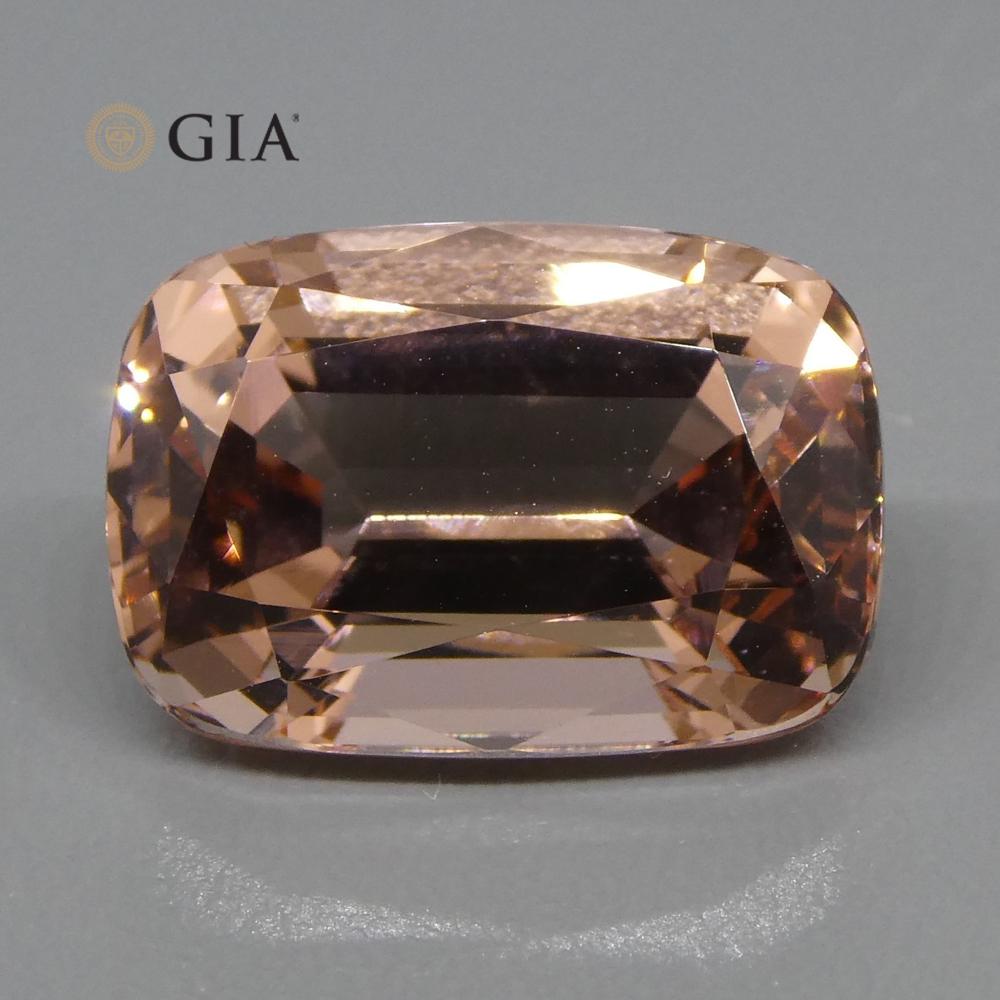 9.70ct Cushion Morganite GIA Certified For Sale 1
