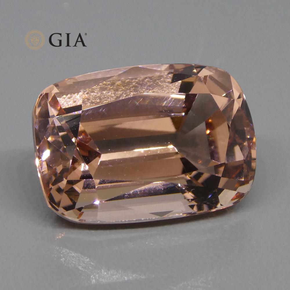 9.70ct Cushion Morganite GIA Certified For Sale 2
