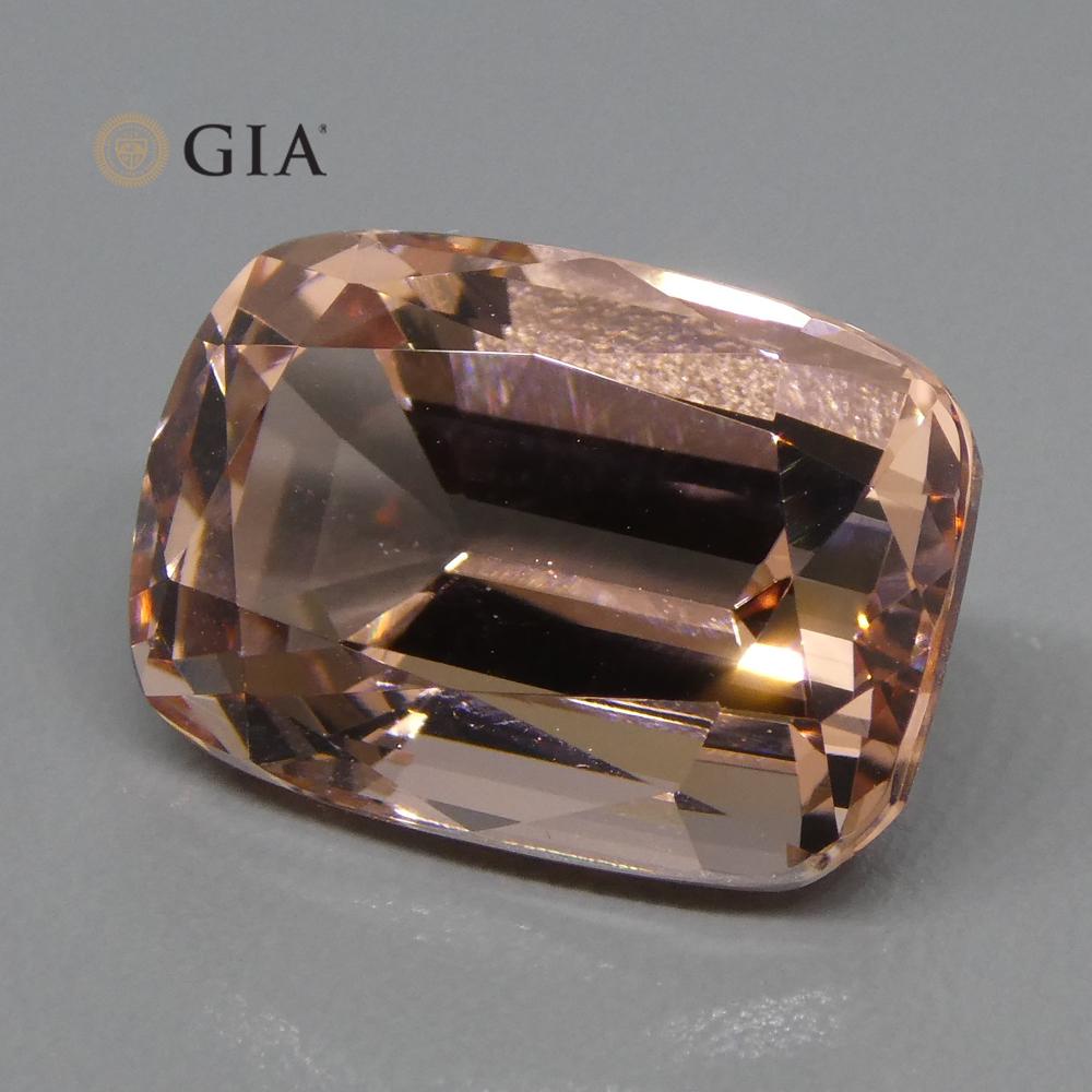 9.70ct Cushion Morganite GIA Certified For Sale 3