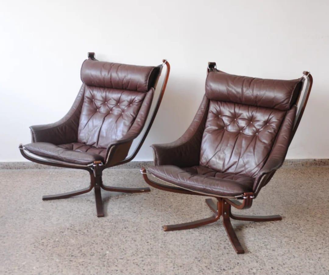 !970s Falcon Lounge Chairs by Sigurd Ressell For Sale 3