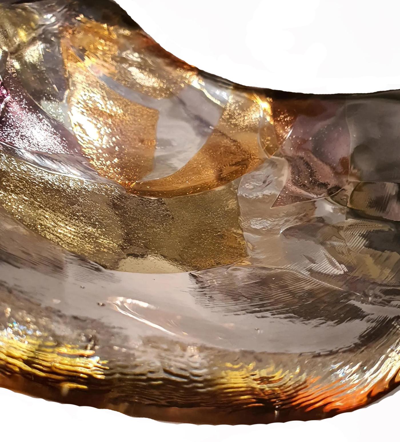 Lámpara colgante de cristal de Murano de los años 70 en venta 1